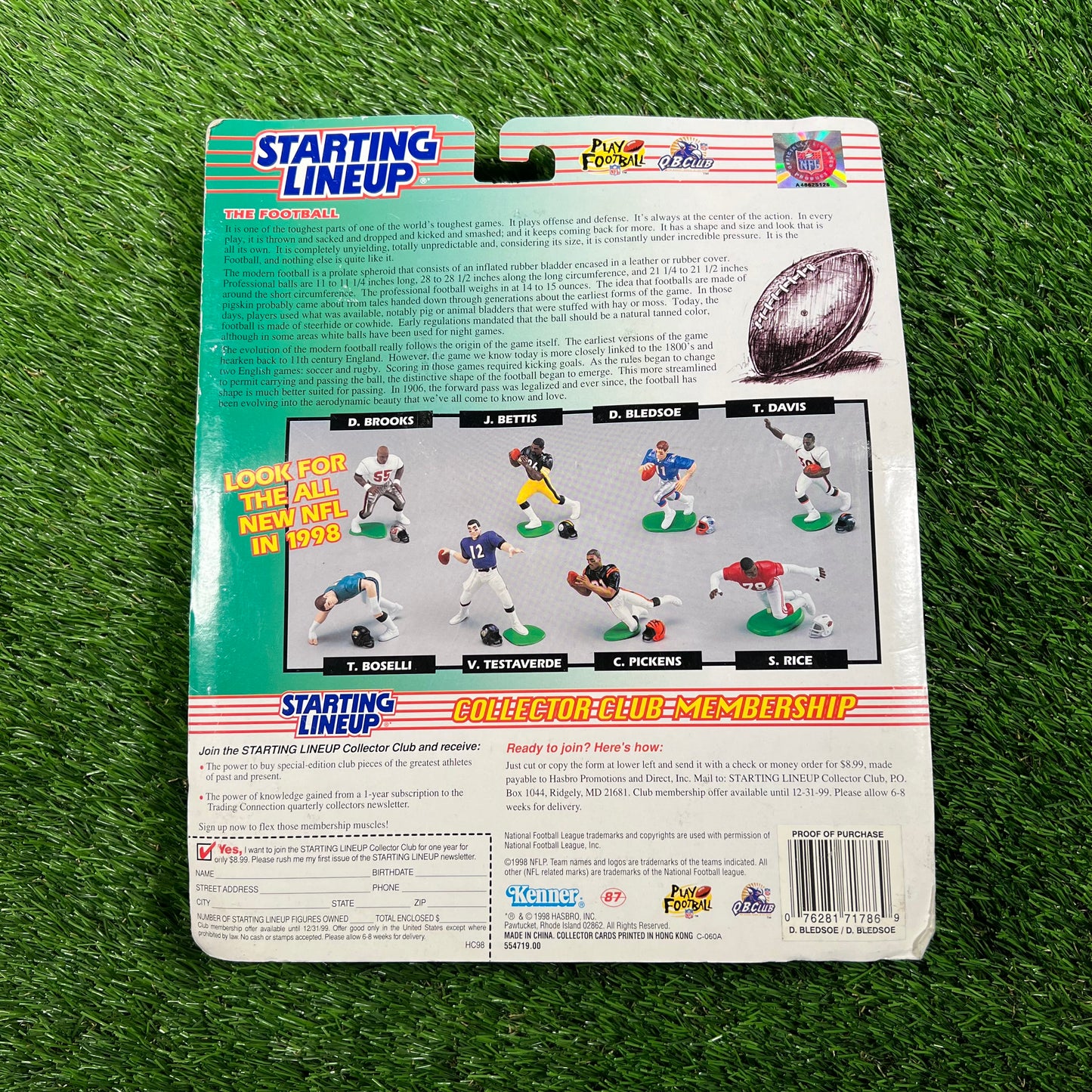 1998 Starting Lineup Colleectibles Drew Bledsoe NEW v16504