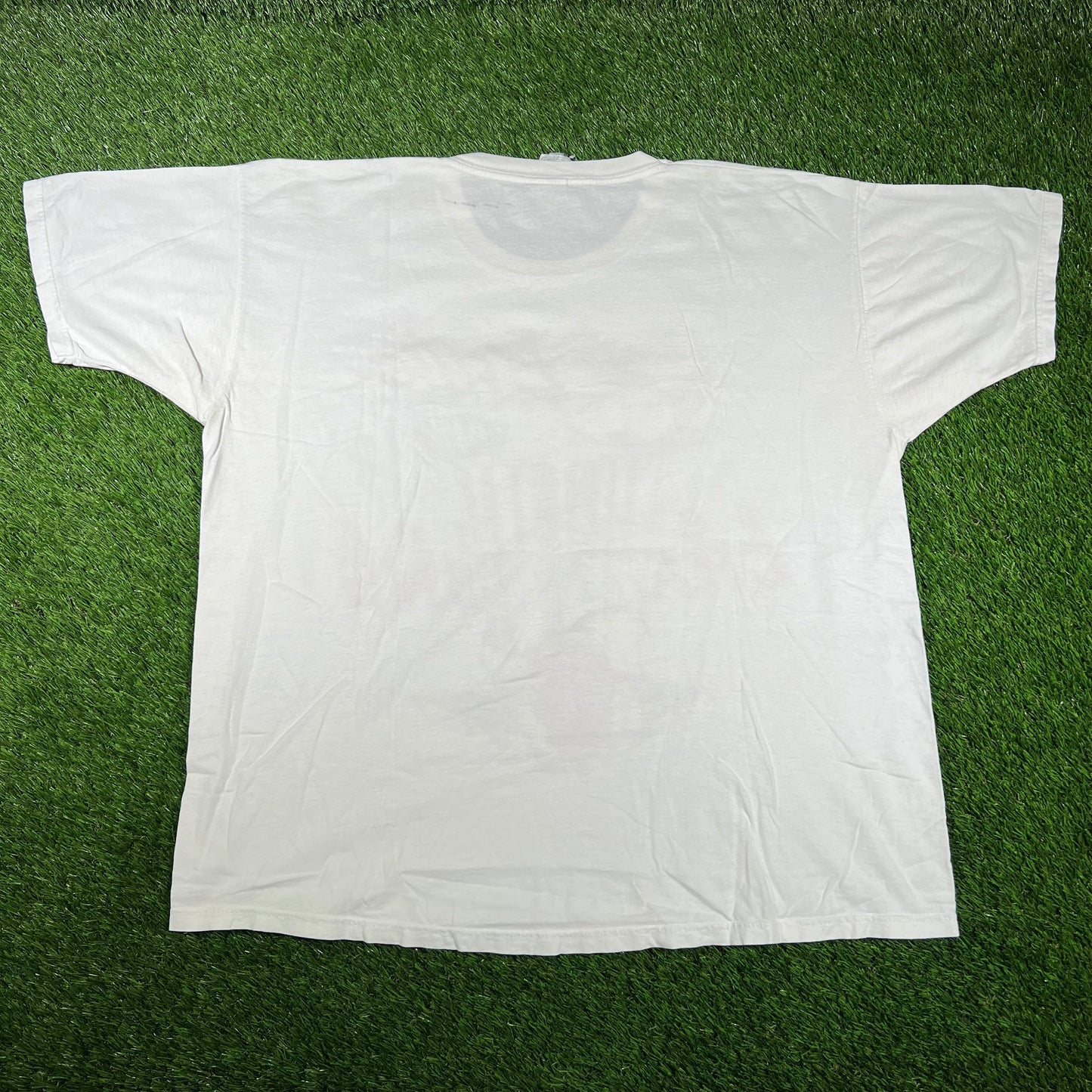 1998 Chicago Bulls Champions Gold Trophy White Tee Size XXL USED v16729