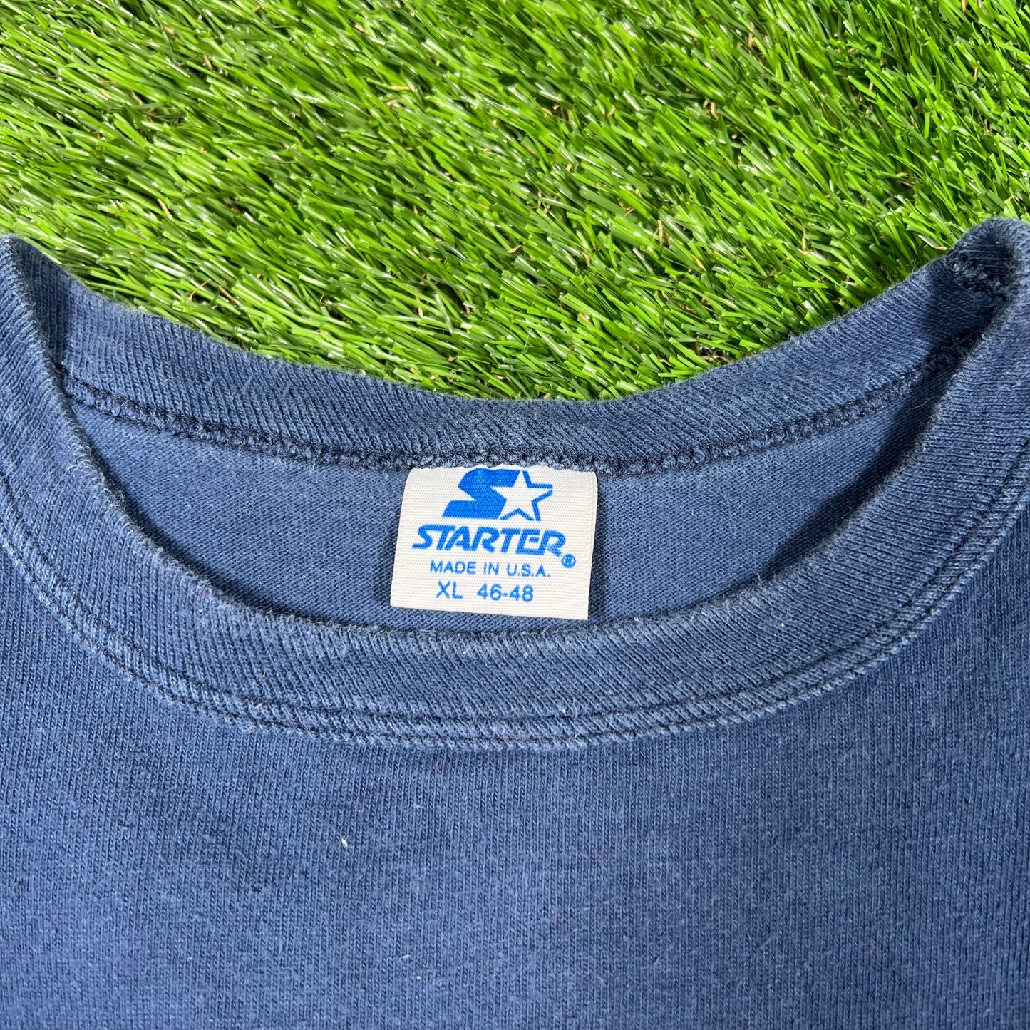 1990s Dallas Cowboys Starter Navy Blue Tee Size XL USED v16955