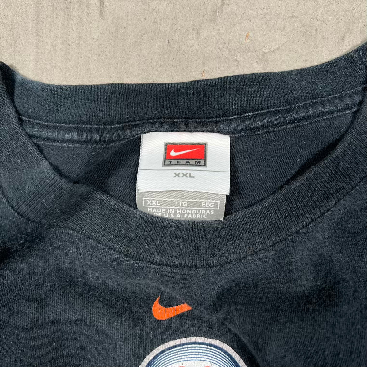 2005 Nike Mets Baseball Club Washed Black Tee Size XXL USED v20412