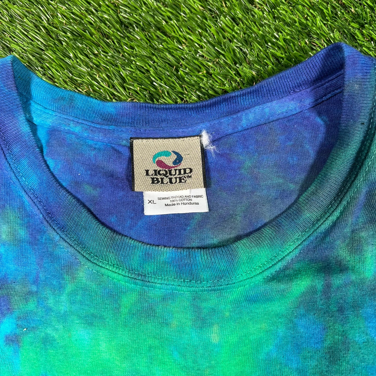 Modern Grateful Dead Bears Blue/Green Tie Dye Tee Size XL USED v16897