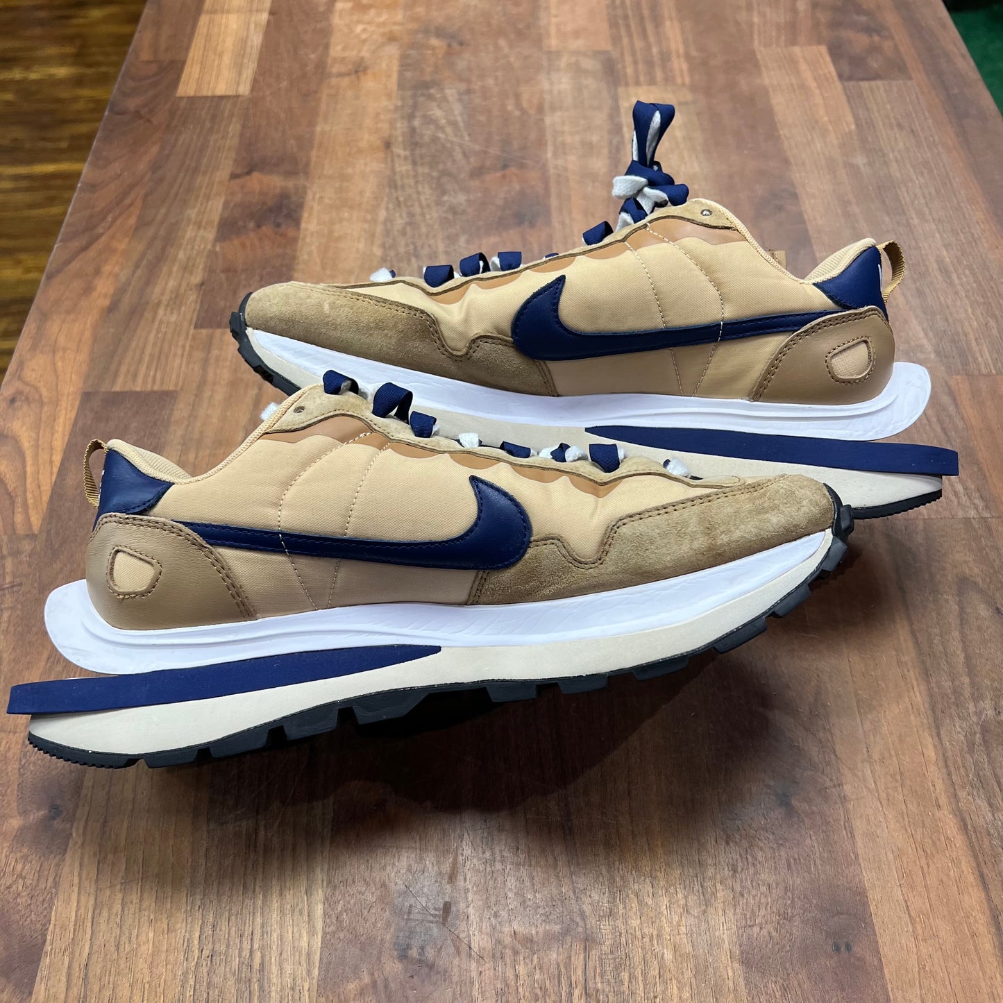 Nike Vaporwaffle Sacai Sesame Blue Void Size 11 USED S17216