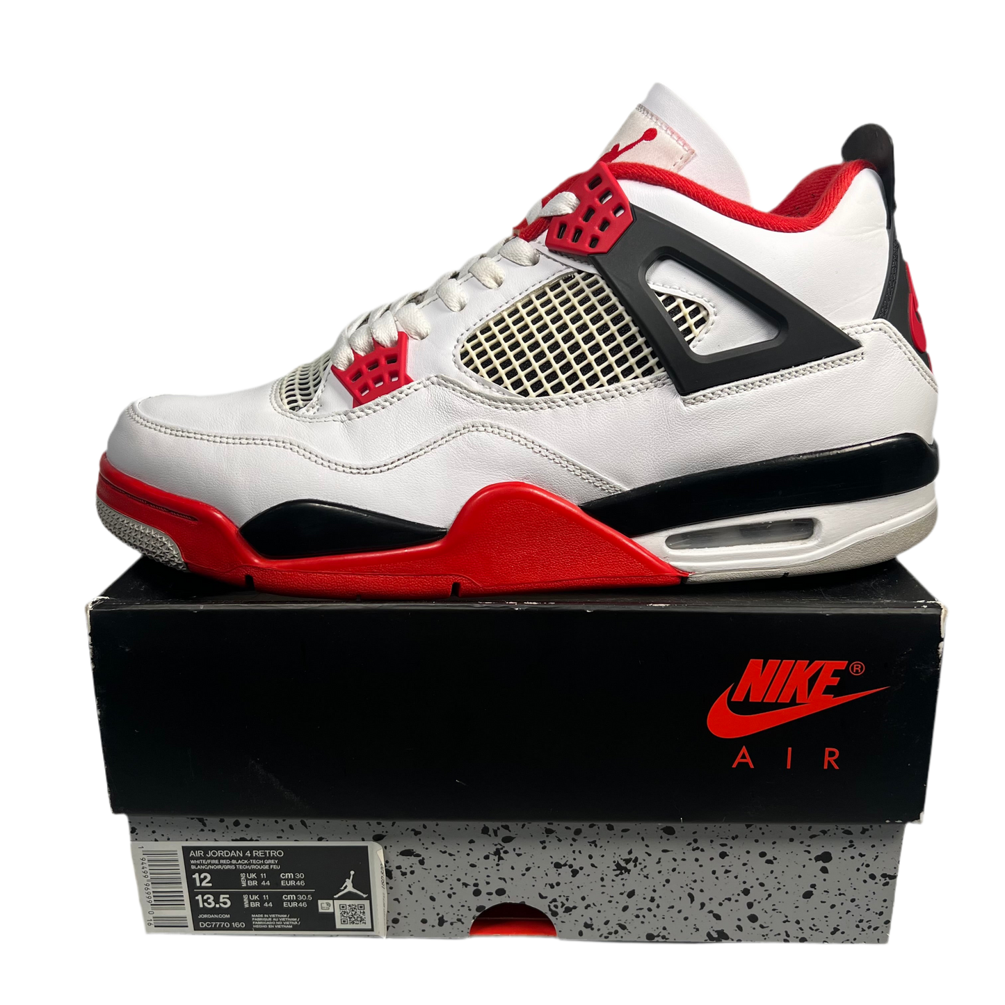 Jordan 4 Fire Red (2020) Size 12 USED s17534