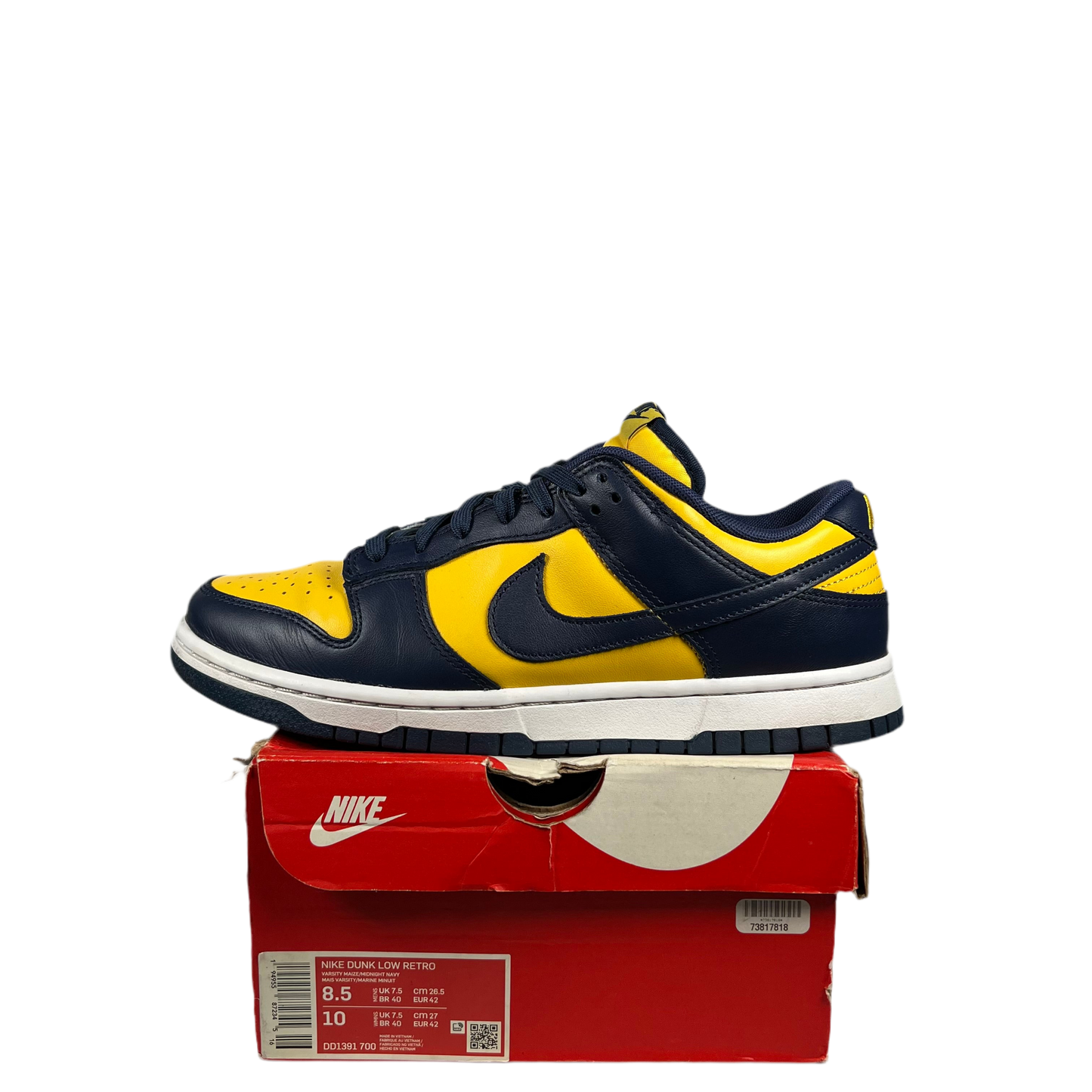 Nike Dunk Low Michican (2021) Size 8.5 USED s17956