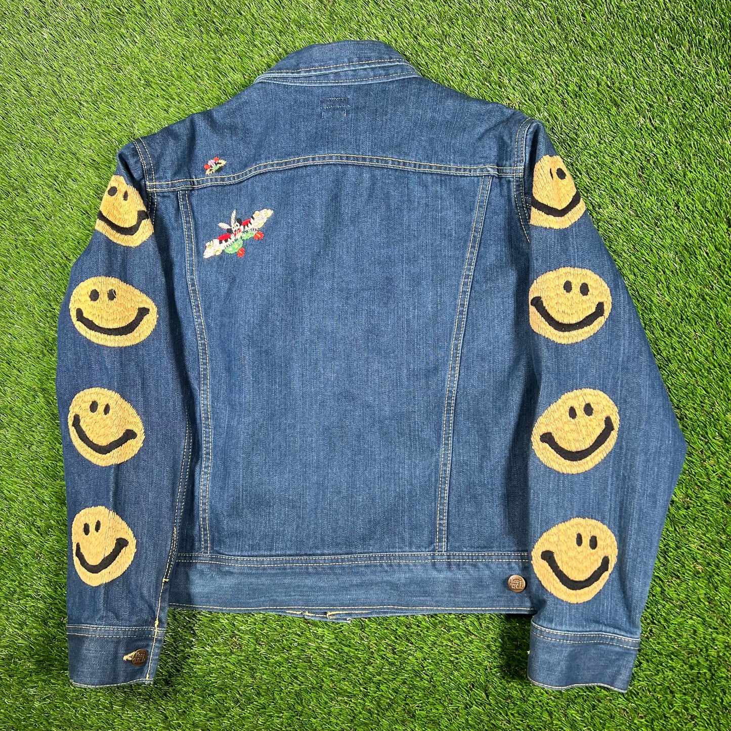 Kapital Smiley Face Denim Jean Jacket Size Medium USED x14912