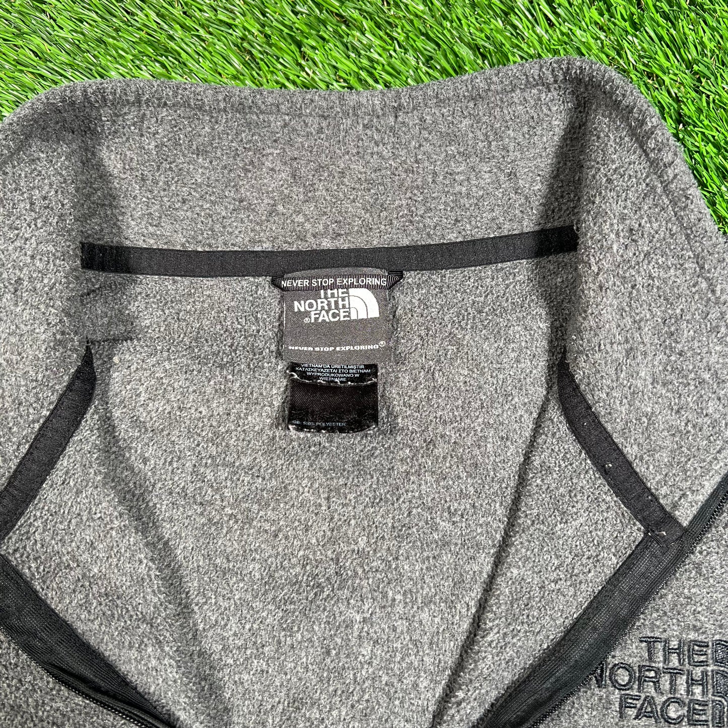 North Face Grey Fleece Longsleeve Size XL USED v17790