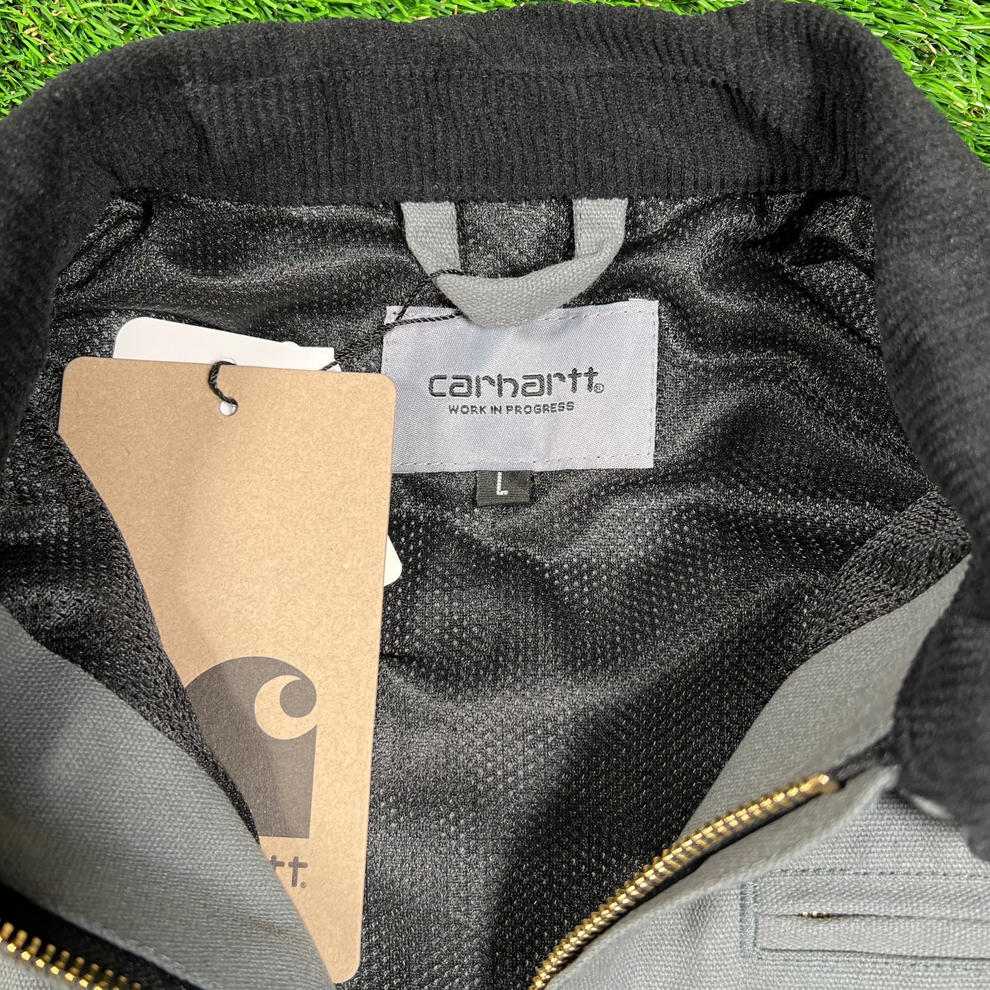 Carhartt WIP Washed Teal Detroit Jacket Size Large NEW x16590