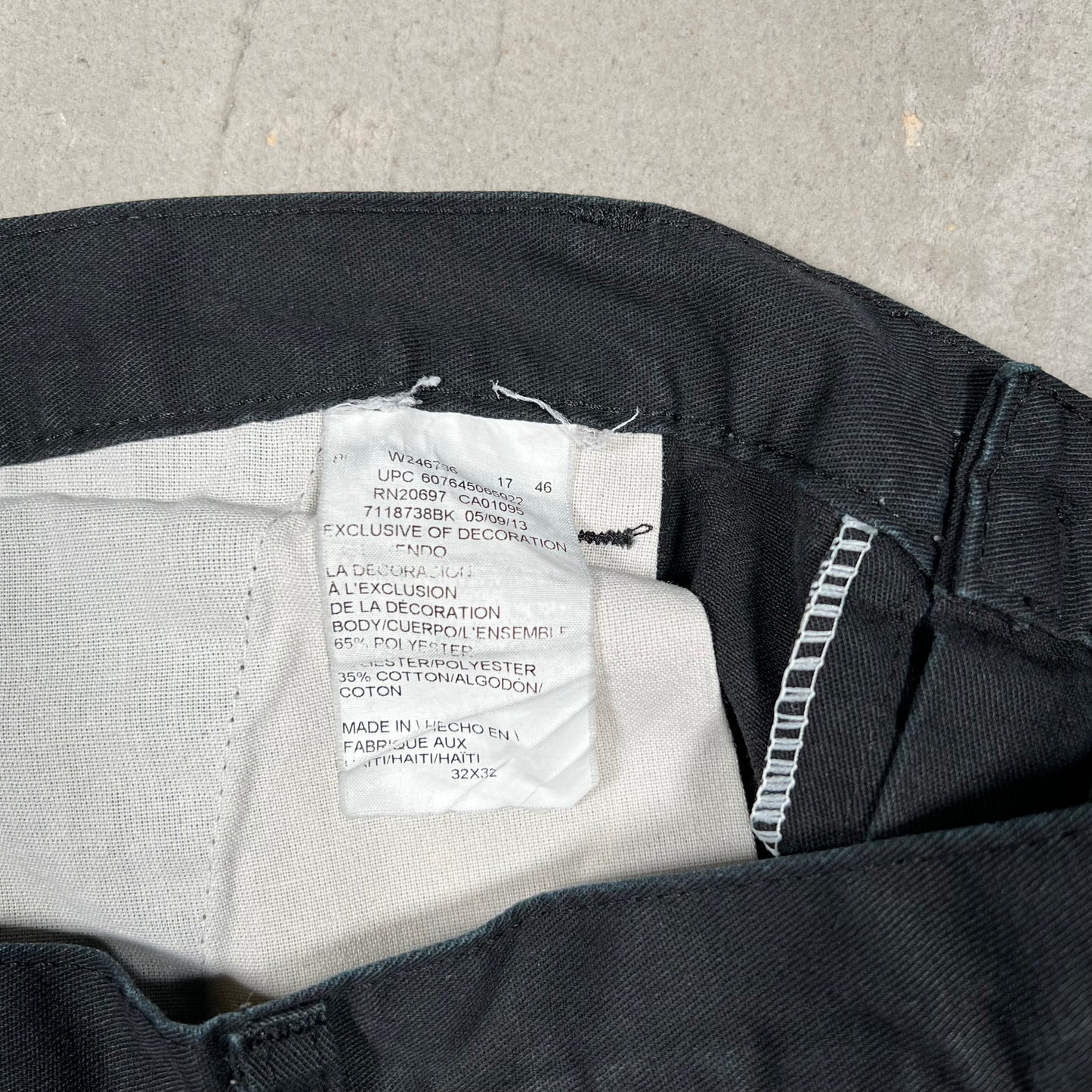 Dickies Black Workwear Pants Size 32 USED v19844