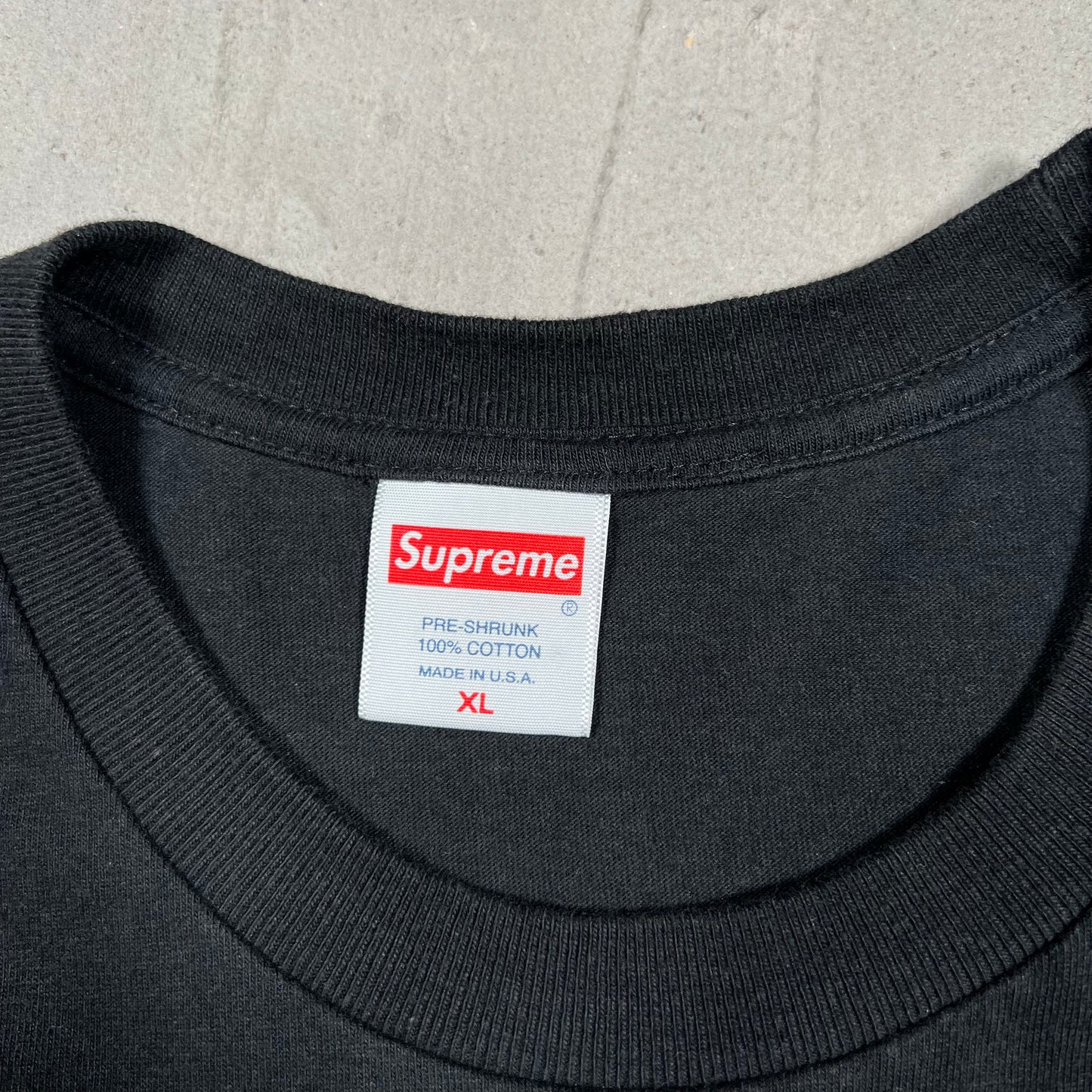 Supreme Wheaties Box Black Tee Size XL USED x18043