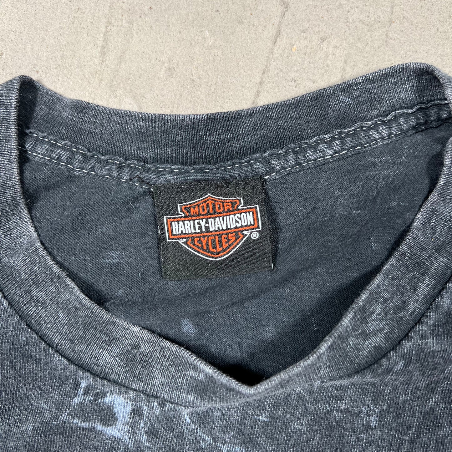 2023 Harley Davidson "St Augustine" Washed Black Tee Size XL USED v19819