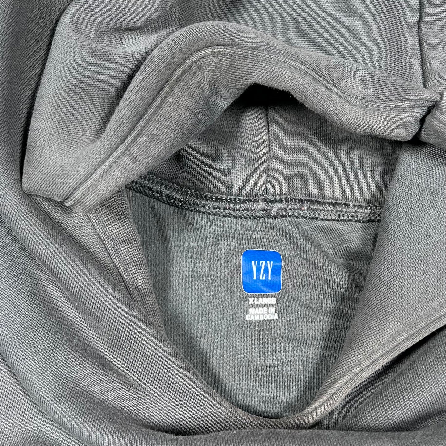 Yeezy Gap Double Layer Dove Washed Grey Hoodie Size XL USED x18065