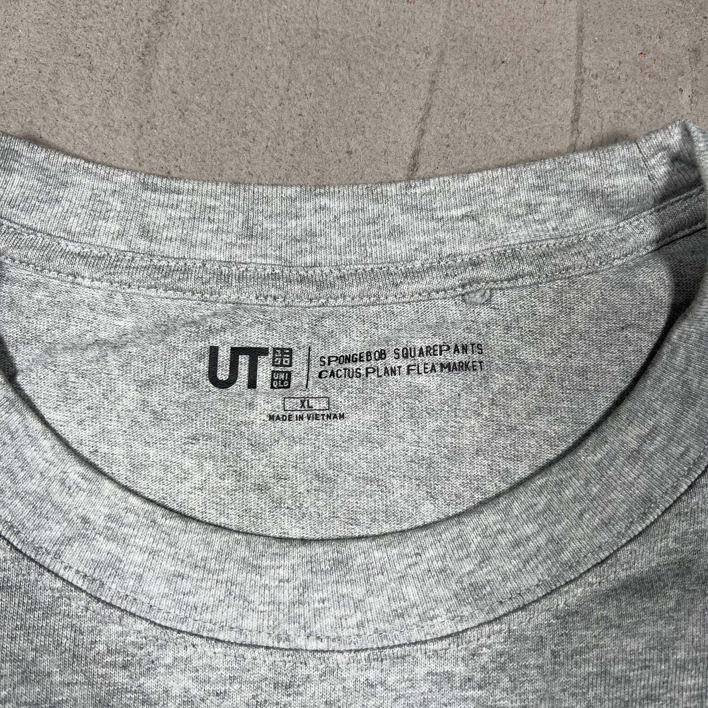 CPFM Uniqlo Spongebob Mr Crab Grey Tee Size XL USED x18071