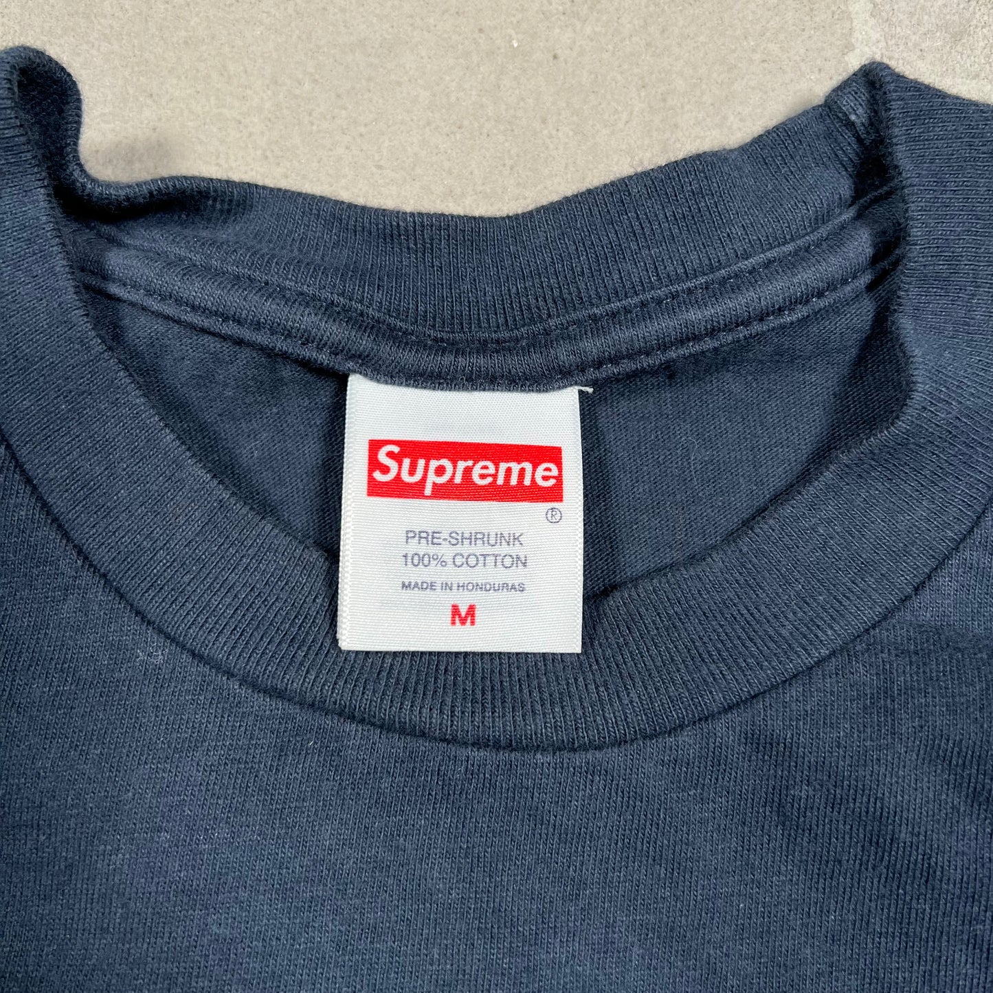 Supreme Duck Navy Tee Size Medium USED x18129