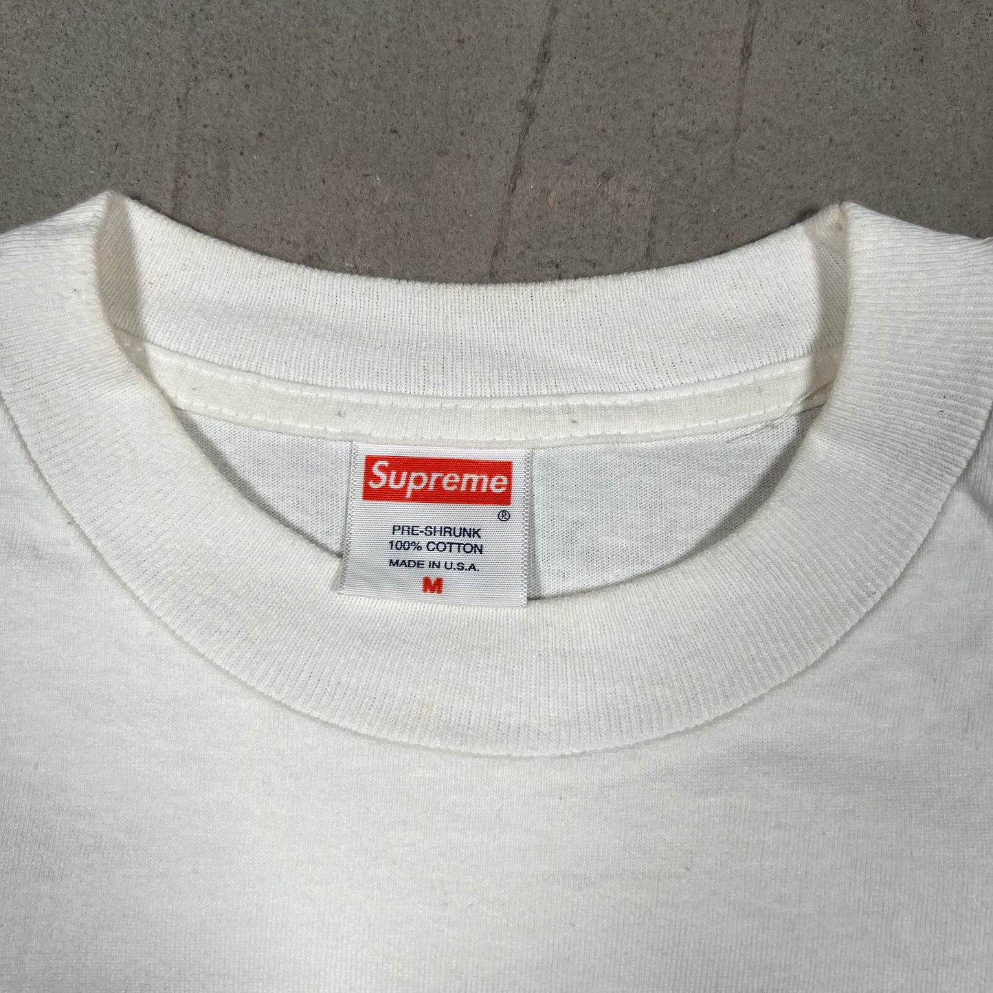 2008 Supreme JFK Photo White Tee Size Medium USED x18142