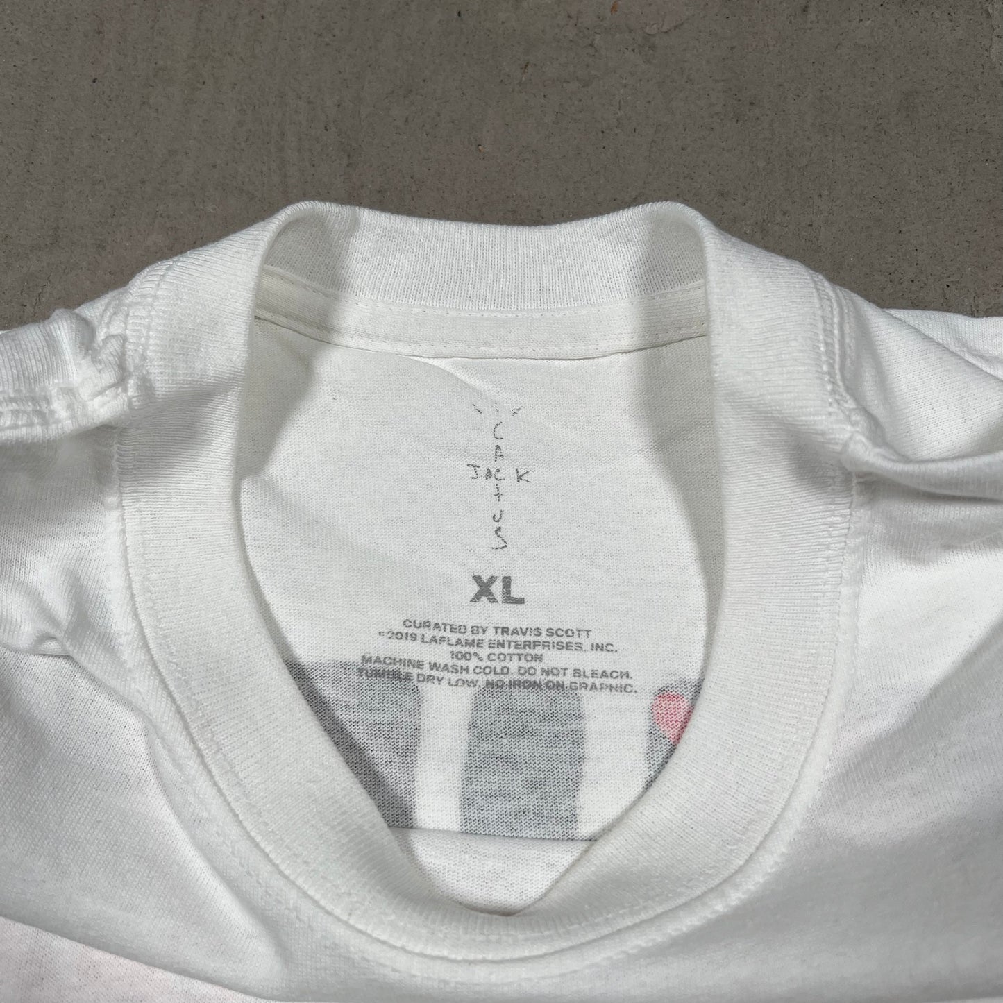 Travis Scott "I Paid For This in Rage" Tee White Size XL USED x18173