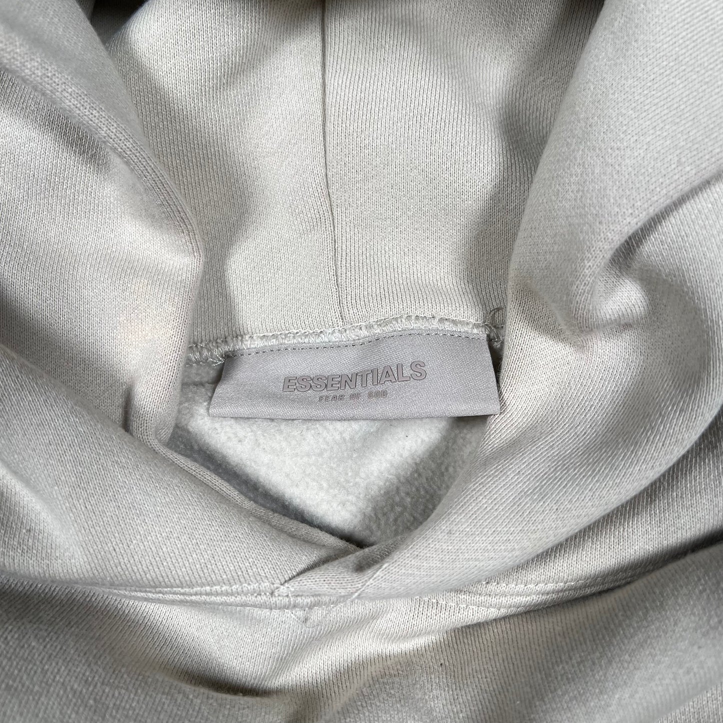 Essential Fear Of God FOG Taupe Hoodie Size Medium USED x18027