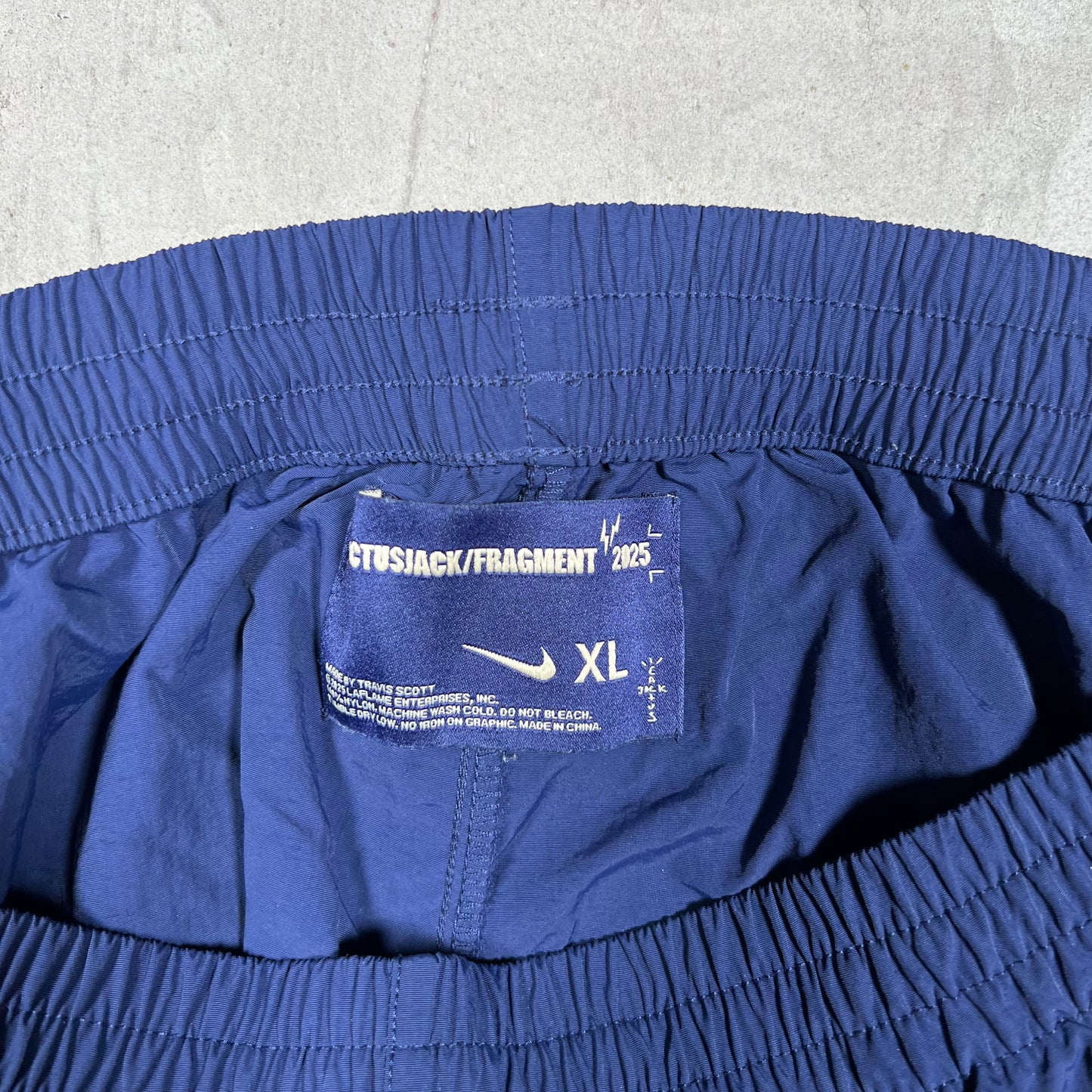 Travis Scott Nike Fragment Bavy Blue Sweatpants Size XL USED x18221