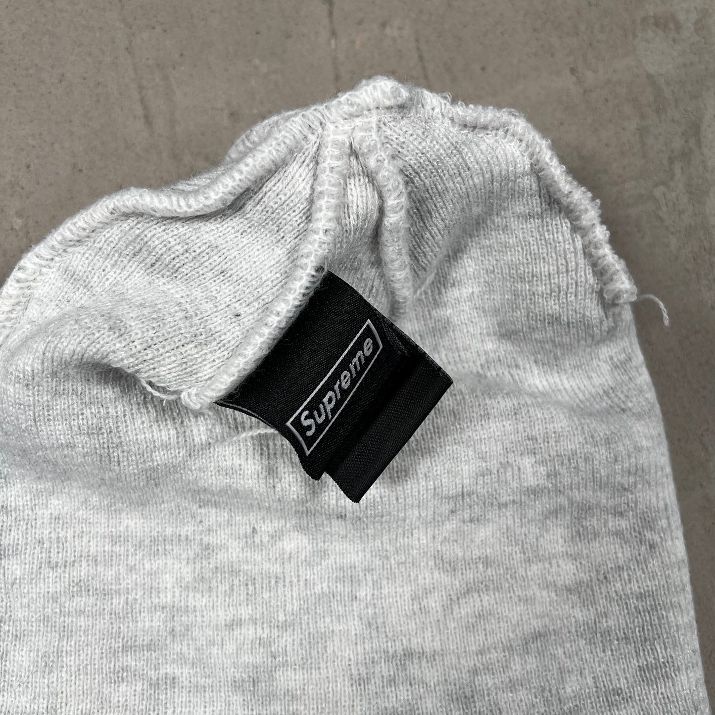Supreme S Logo Grey Beanie USED x18225