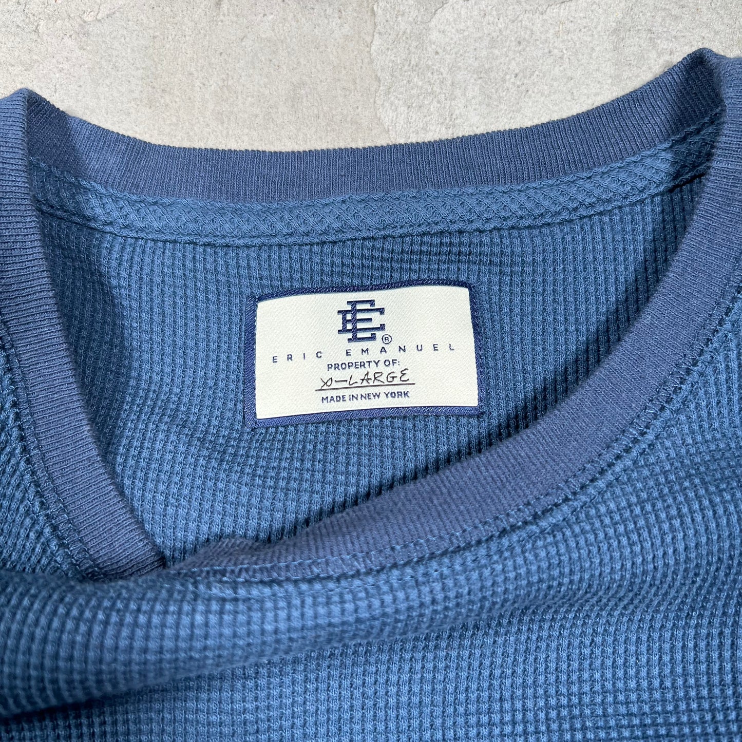 Eric Emanuel Blue Longsleeve Thermal Size XL USED x18266