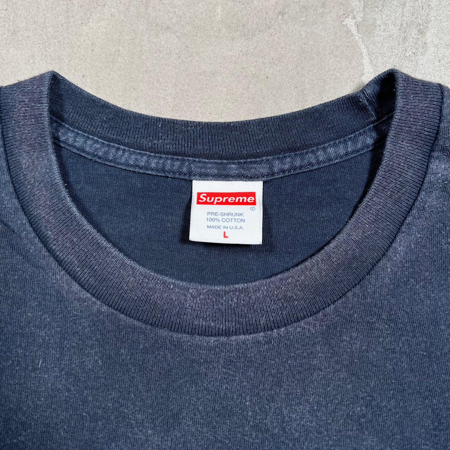 Supreme Bela Lugosi Tee Navy (2019) Size Large USED x18259