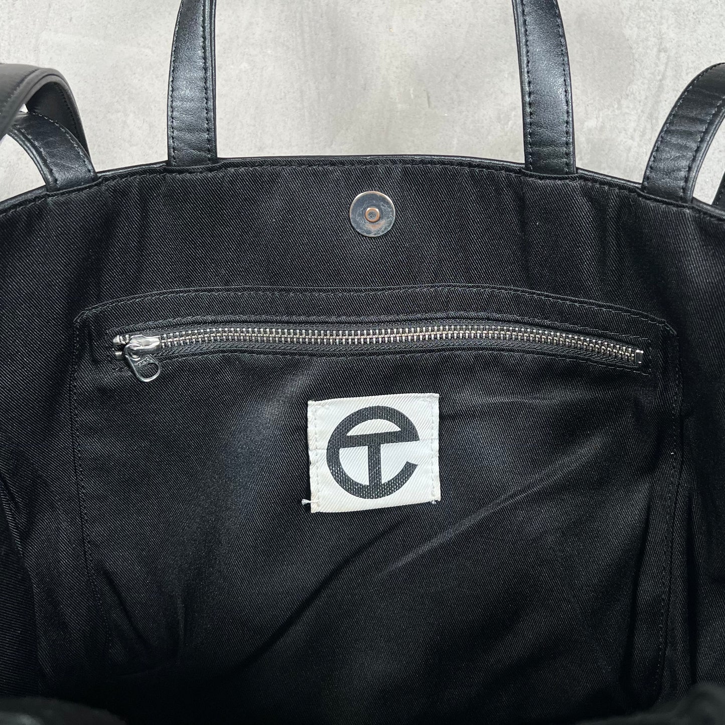 Telfar Medium Black Shopping Bag USED x18302