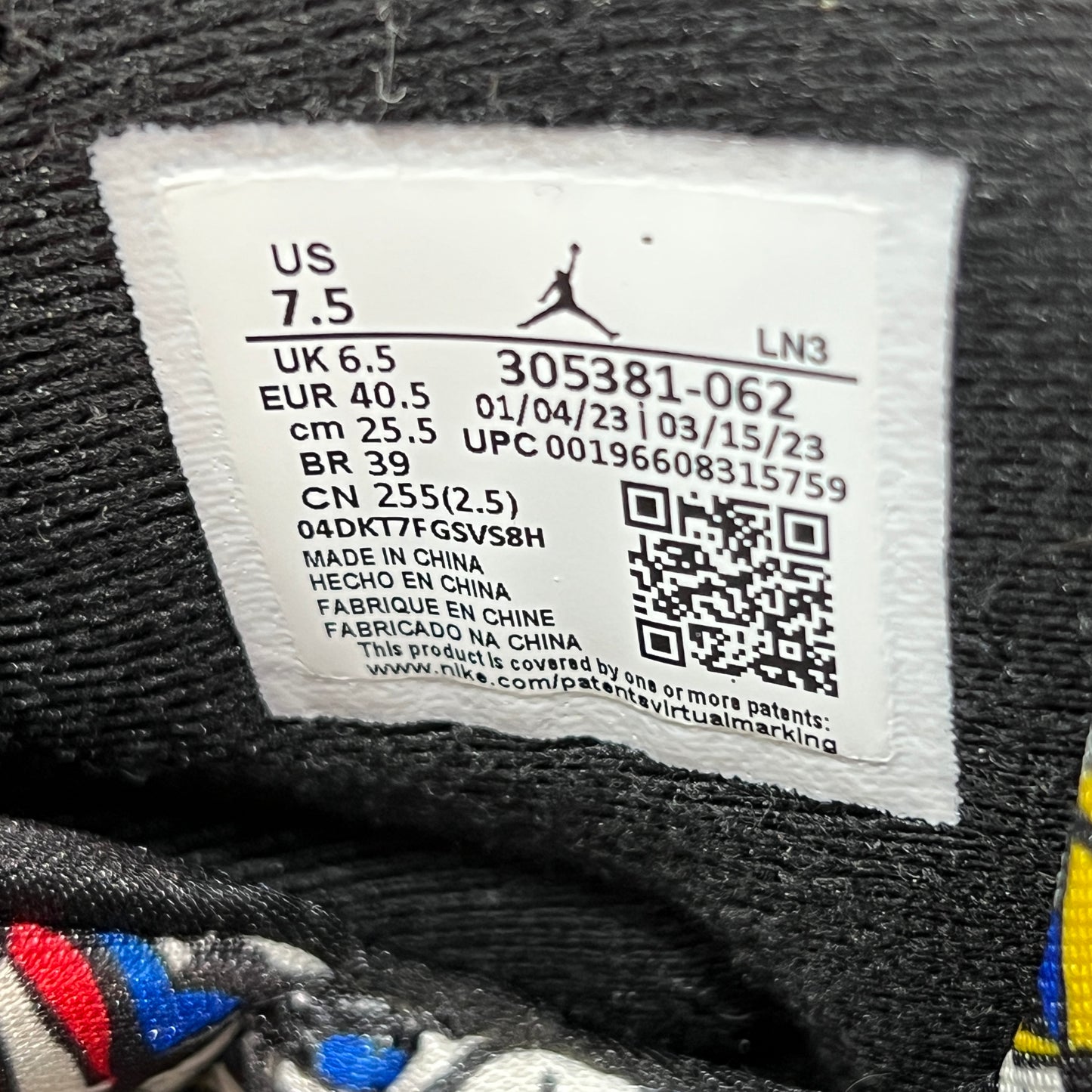 Jordan 8 Playoffs (2023) Size 7.5 USED s22595