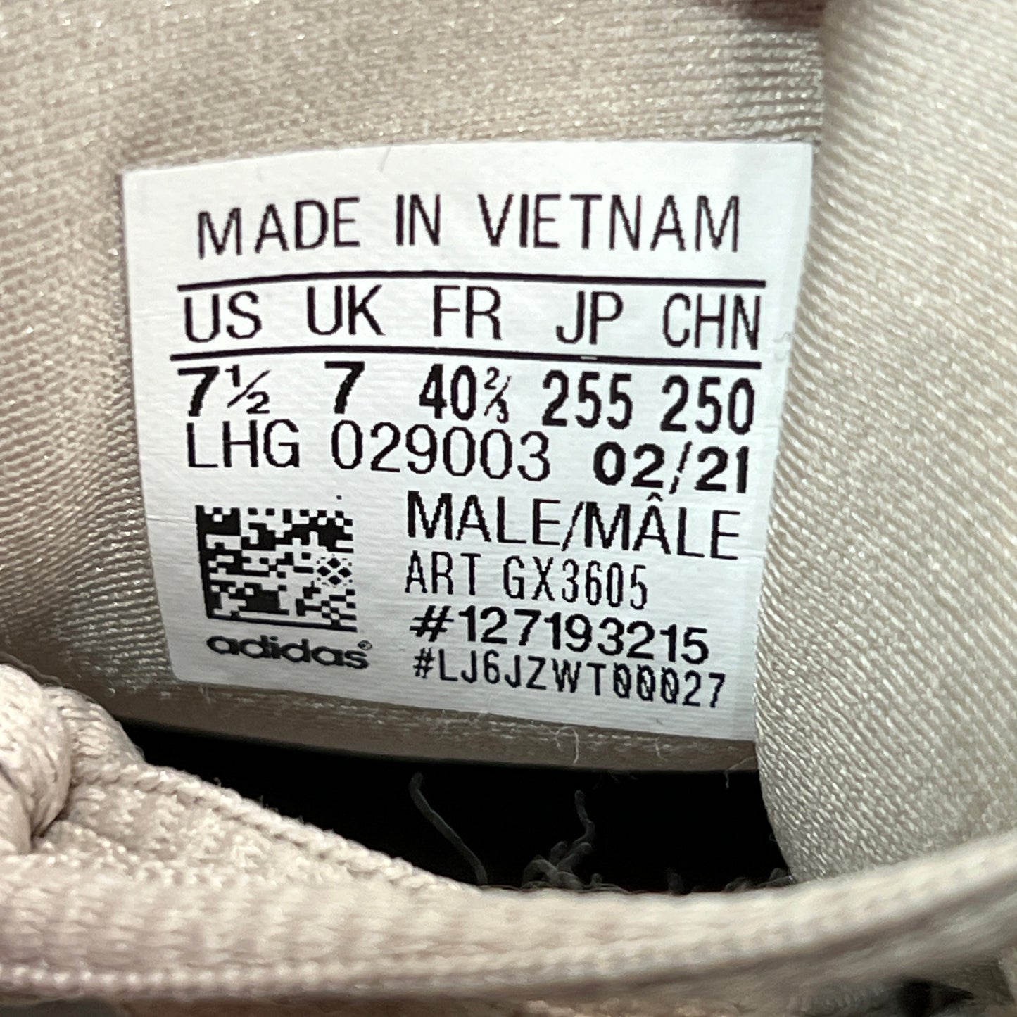 Yeezy 500 Taupe Light (2021) Size 7.5 USED s22566