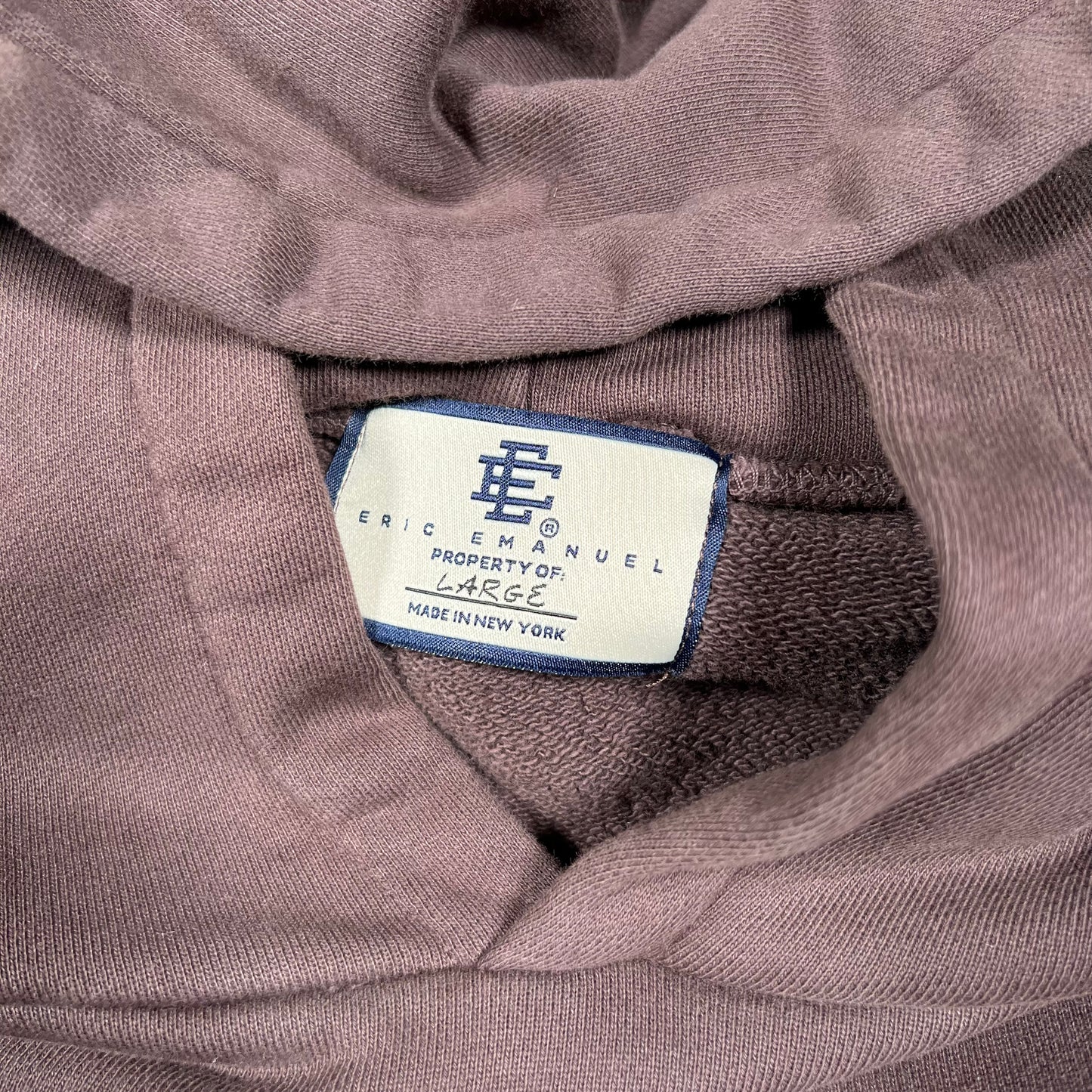 Eric Emanuel Basic Logo Sweatshirt Brown Size Large USED x18360