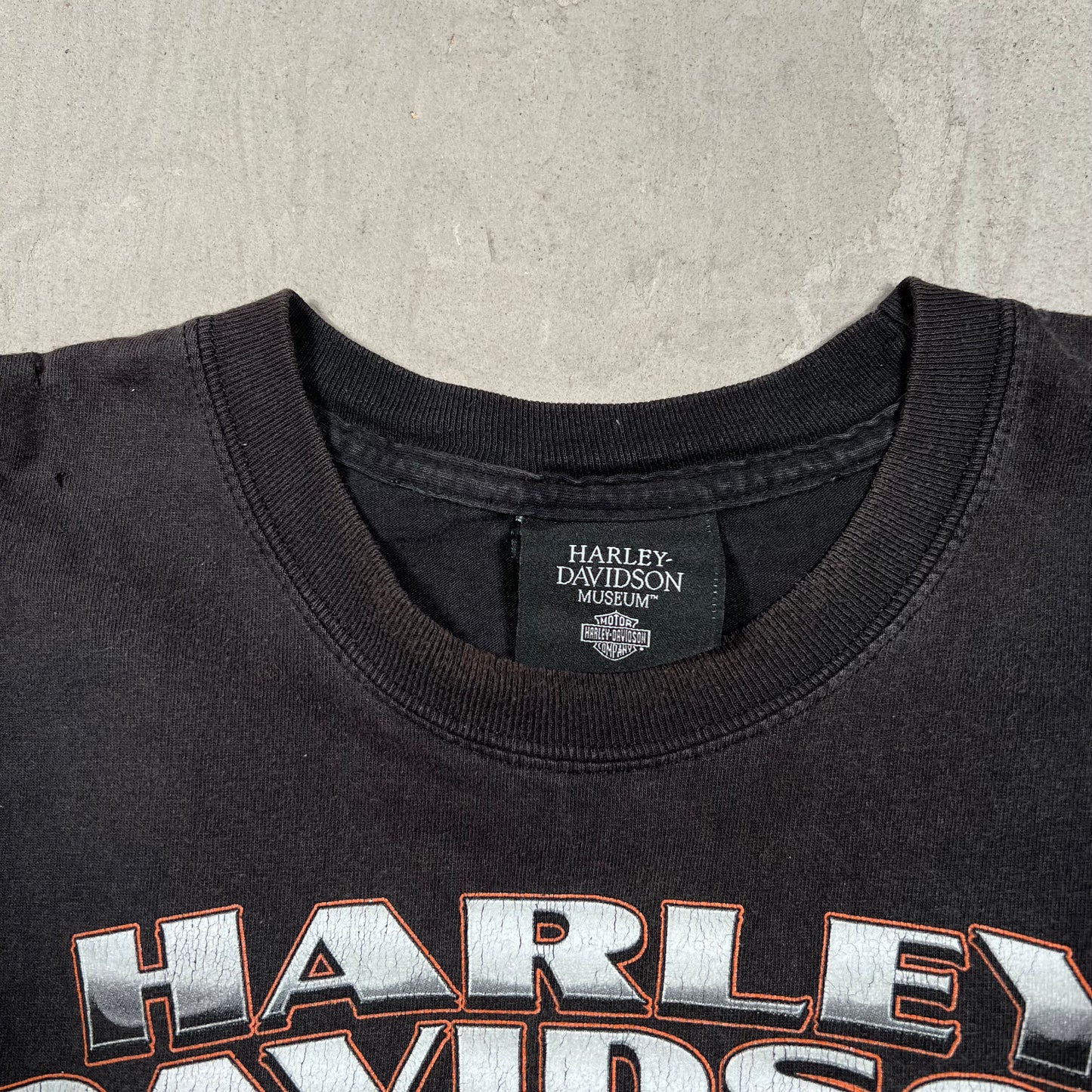 Y2K Harley Davidson Museum Black Tee Size XL USED v20048