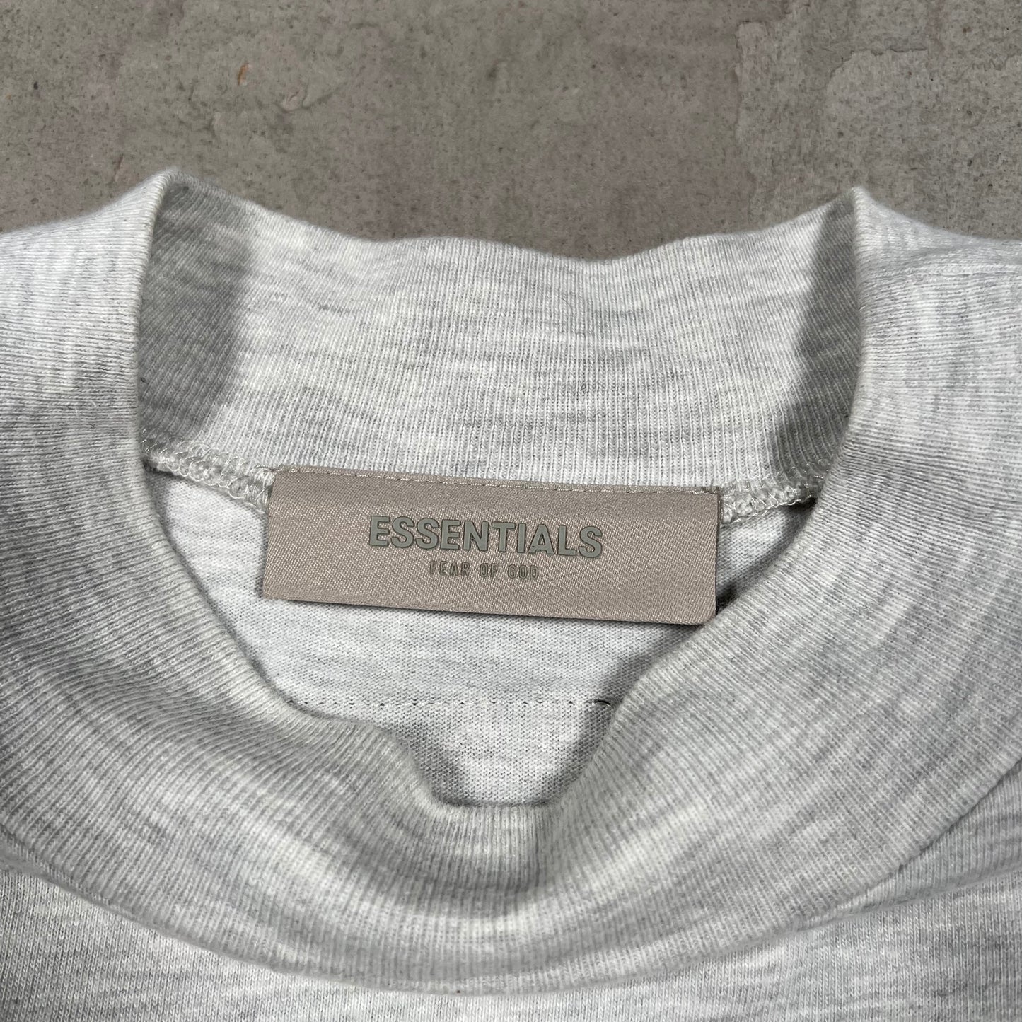 Essentials Fear of God FOG Mock Neck Longsleeve Light Grey Size Small USED x18364