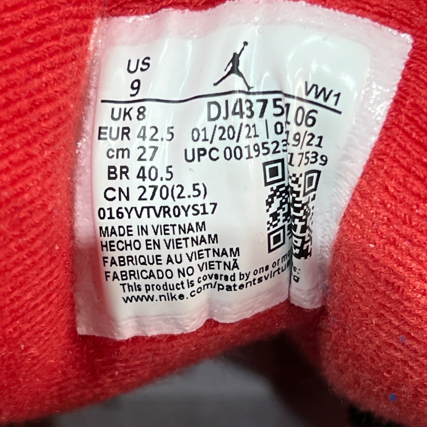 Jordan 2 Low Off-White White Red (2021) Size 9 USED s22647