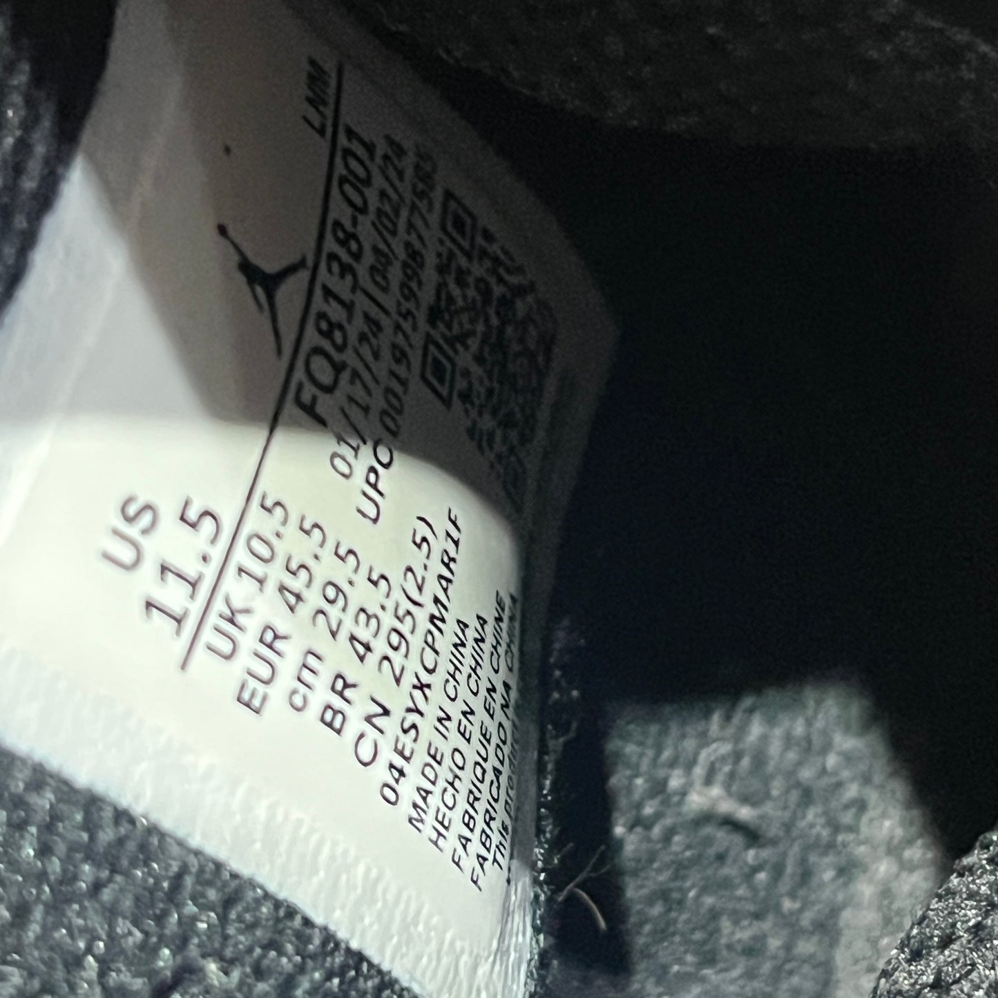 Jordan 4 White Thunder (2024) Size 11.5 USED s22615