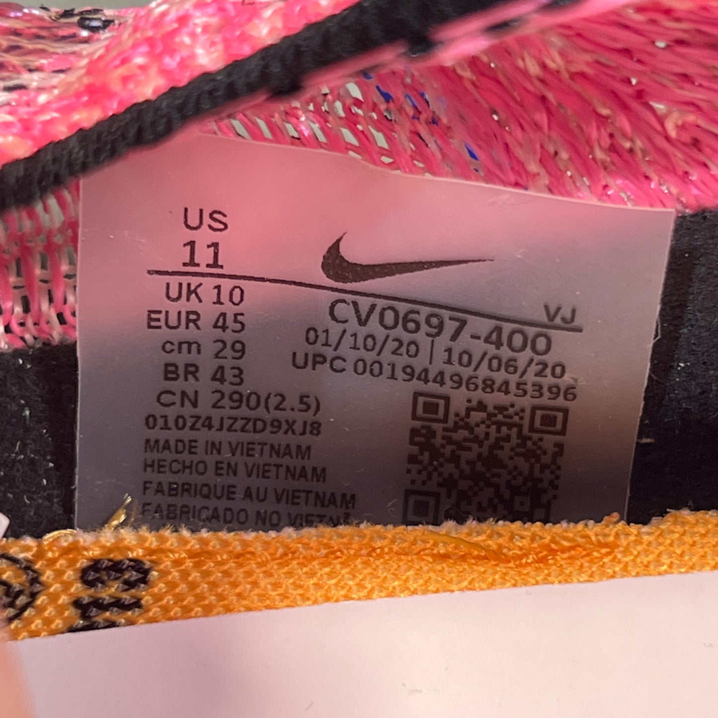 Nike Air Zoom Tempo Next Flynite Off White Racer Blue Pink Glow (2021) Size 11 NEW s22697
