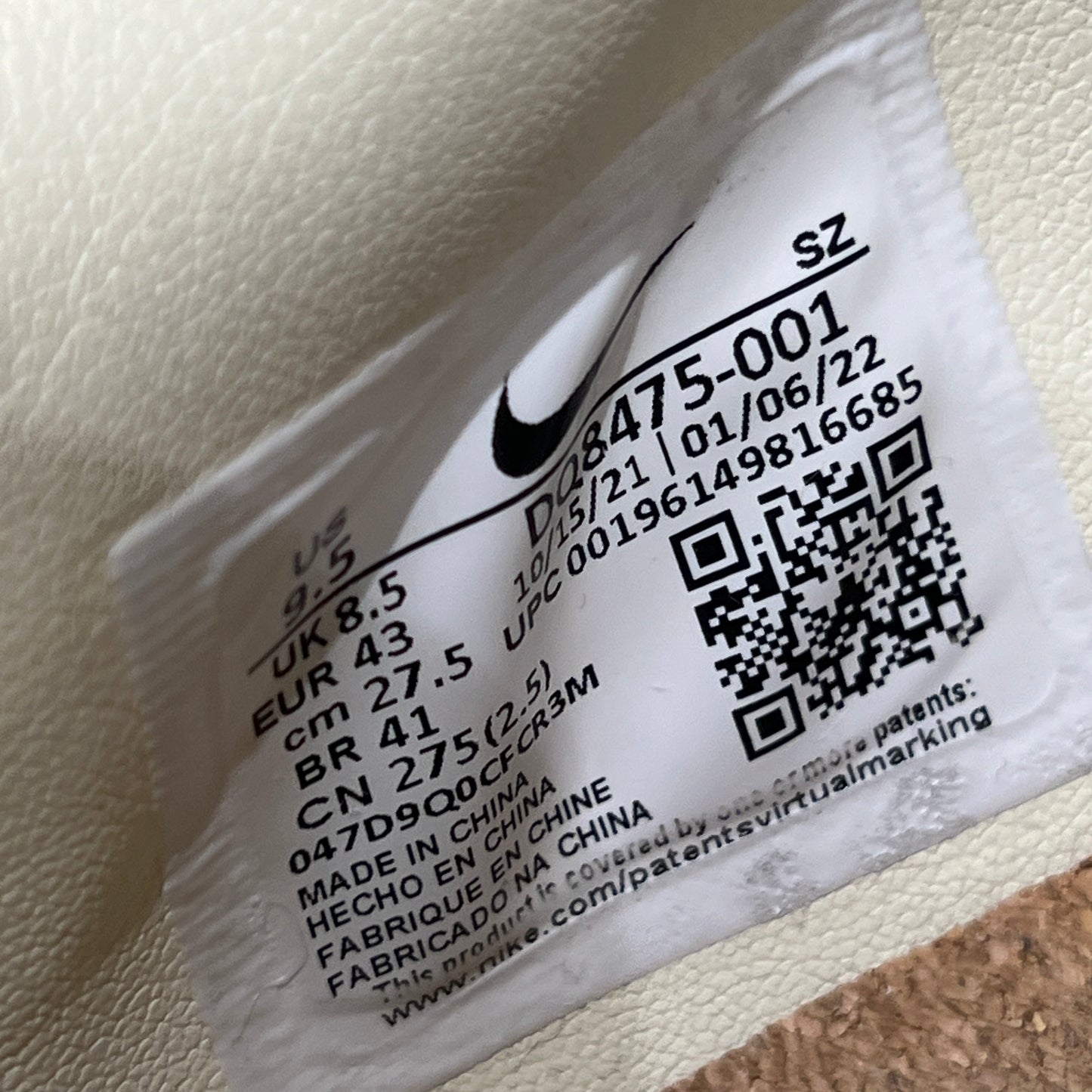 Nike Air Max 1 Kasina Won Ang Grey (2022) Size 9.5 USED s22656