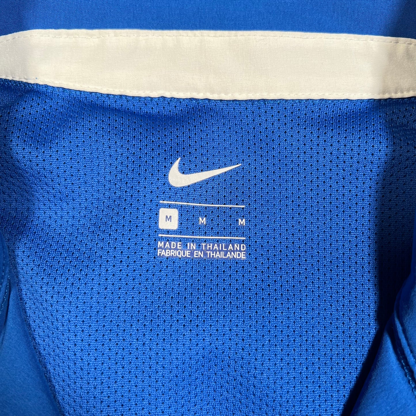 Nike Quater Zip Blue Nylon Jacket Size Medium USED v19646