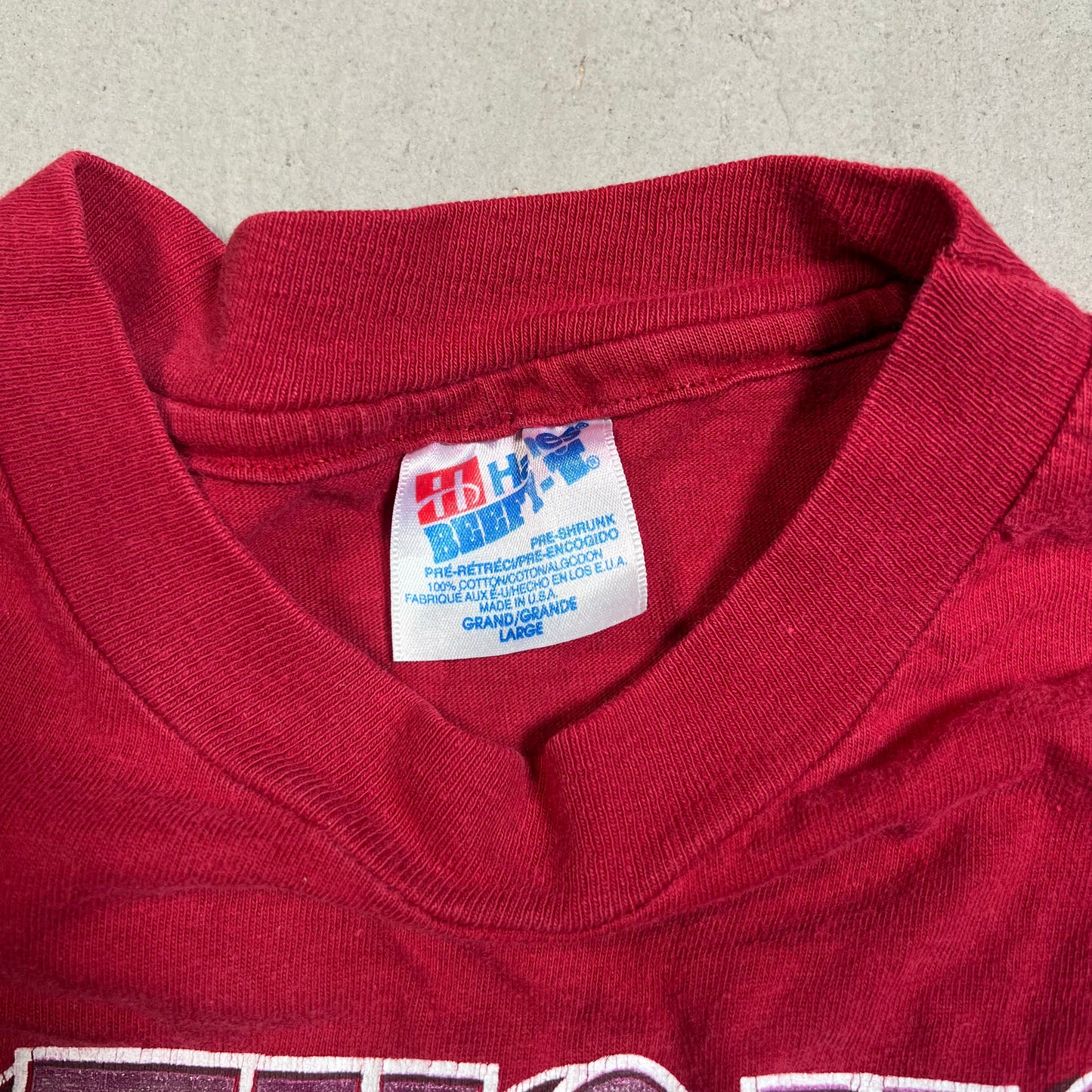 1994 Morehouse College Tiger Maroon Tee Size Large USED v19639