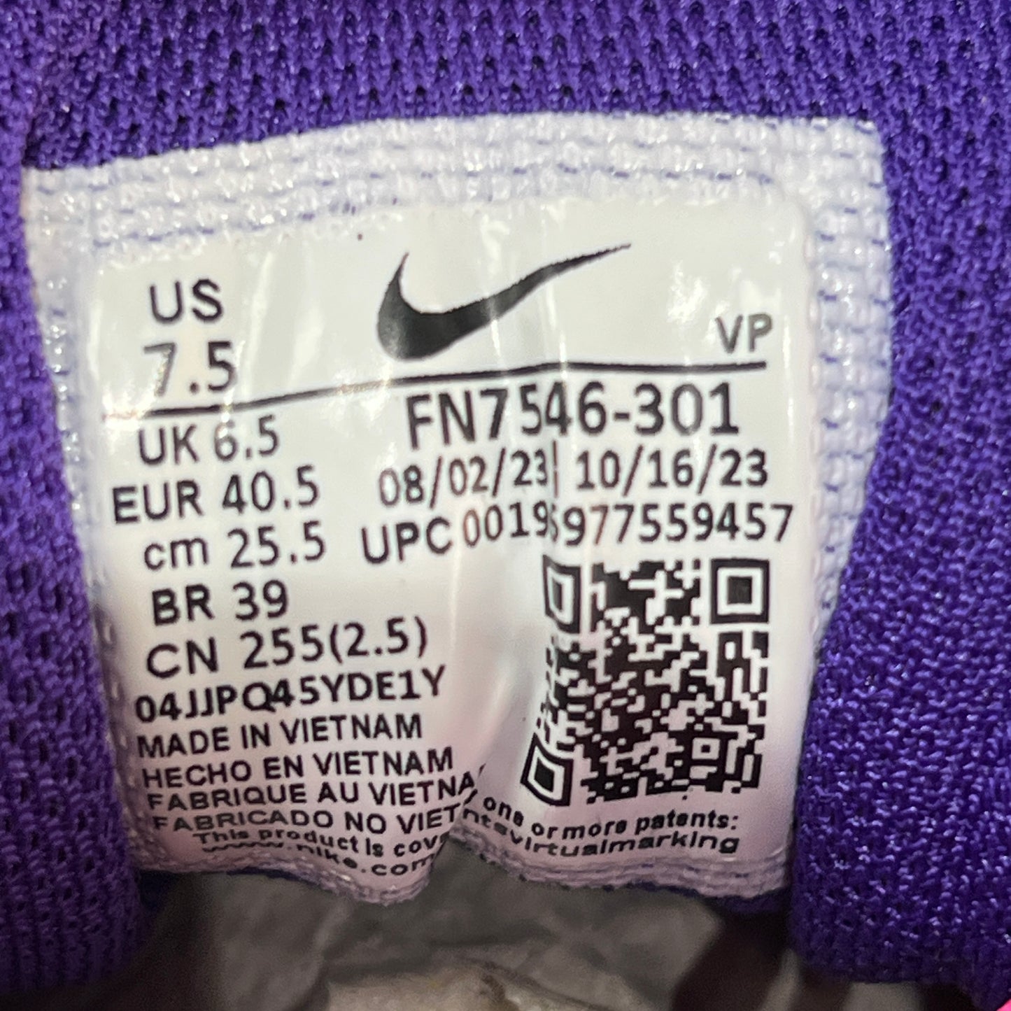 Nike Air Terra Humara Undefeated Light Menta (2024) Size 7.5 USED s23096