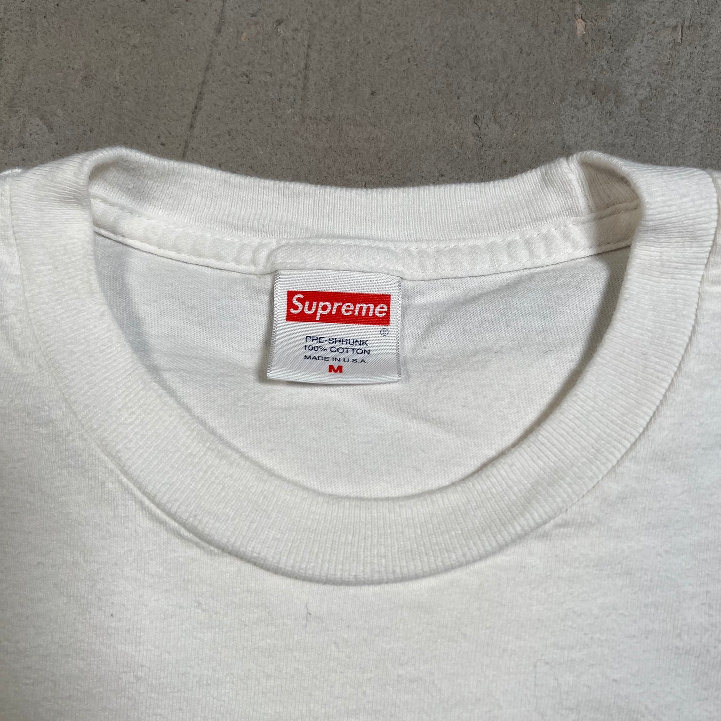 Supreme Dog Shit (2017) White Tee Size Medium USED x17634
