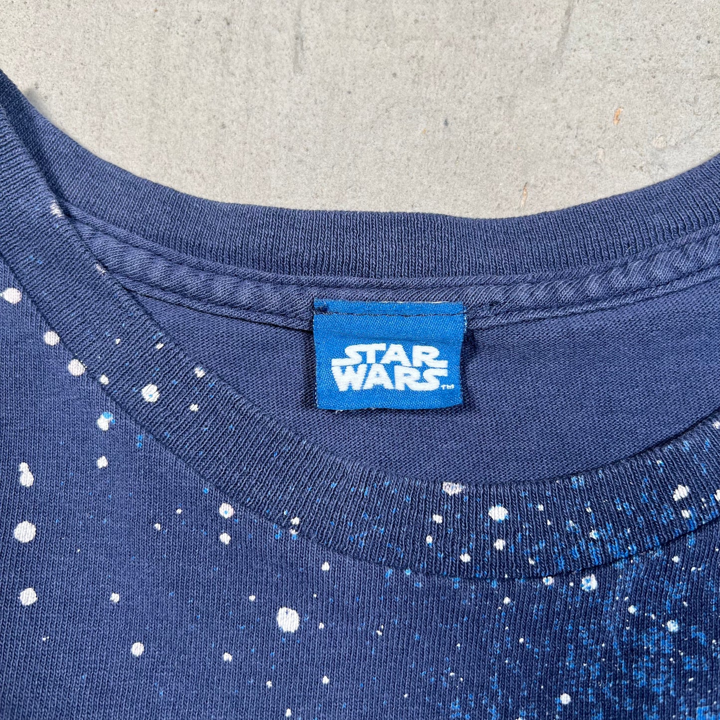 Y2K Star Wars Navy AOP Size XXL USED v19656