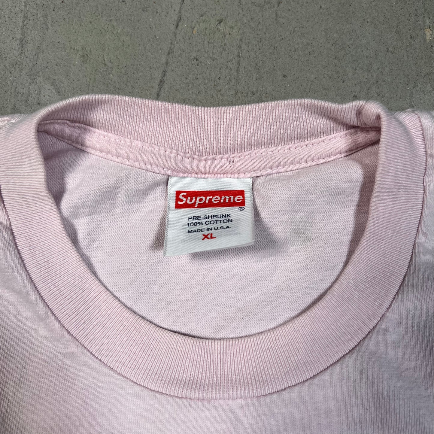 Supreme Records Pink Tee Size XL USED x17776