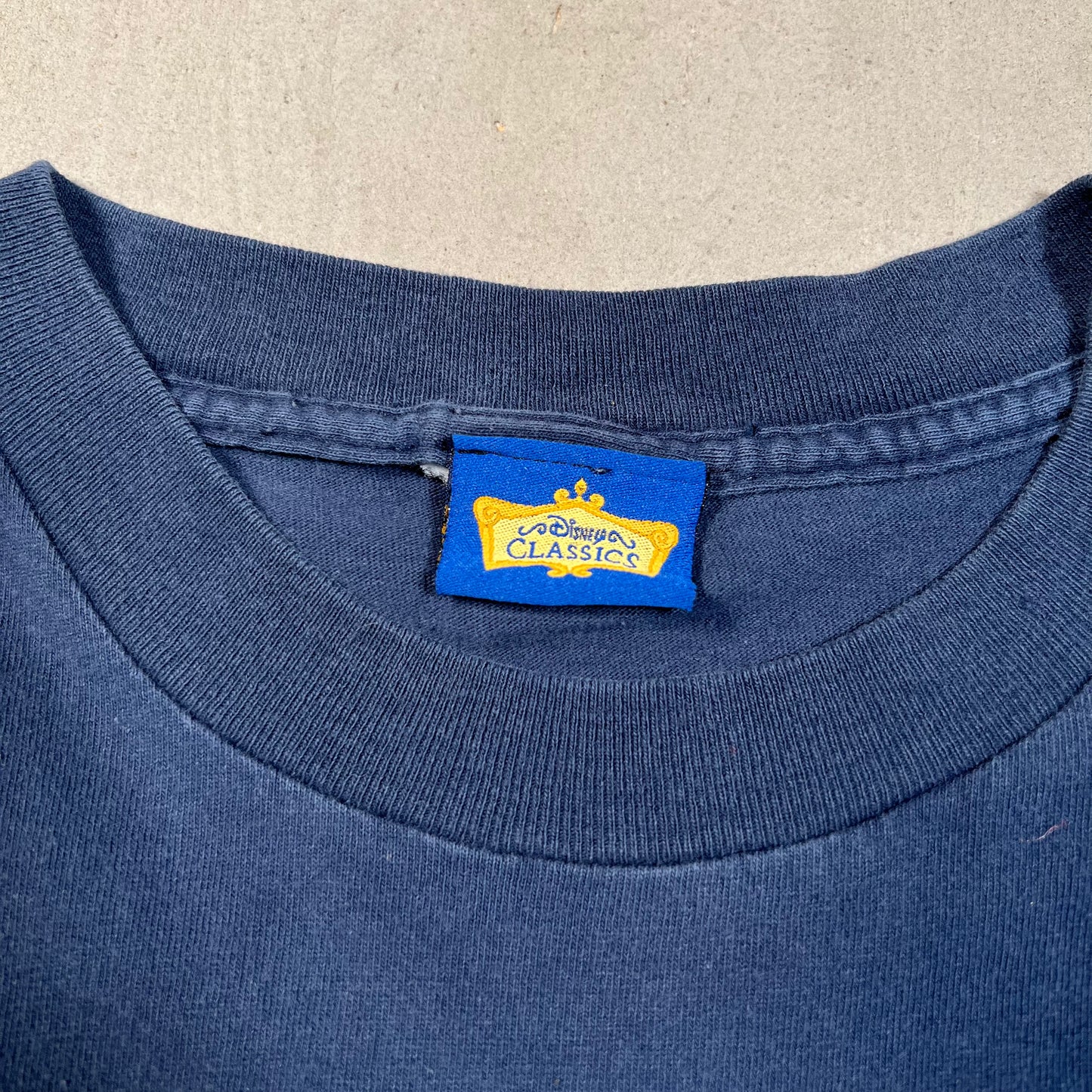 1990s Disney Grumpy Dawrf Navy Tee Size XL USED