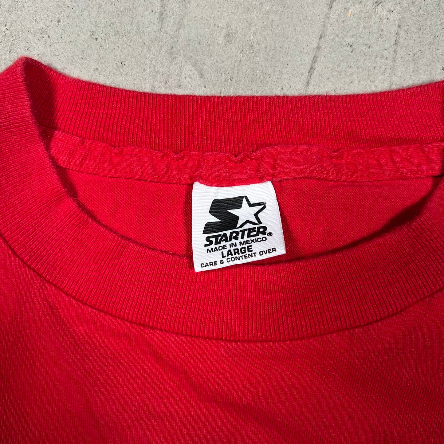 Y2K Yankees Starter Red Tee Size Large USED v19703