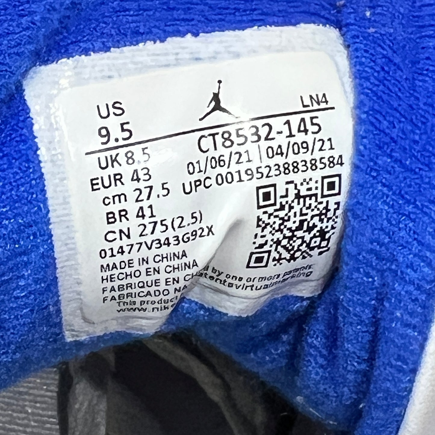 Jordan 3 Racer Blue (2021) Size 9.5 USED s23019