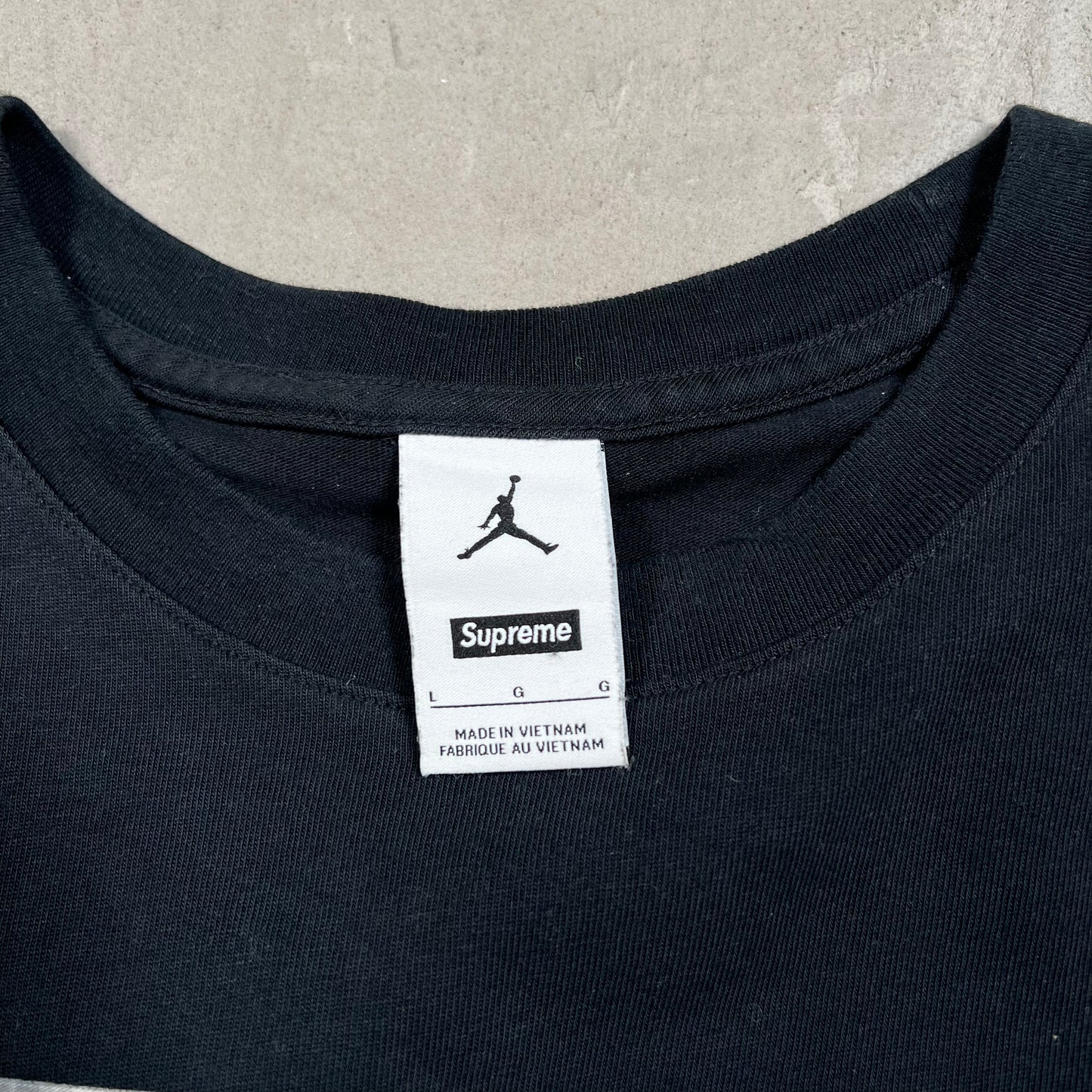Supreme Jordan Biggie Black Tee Size Large USED x17873