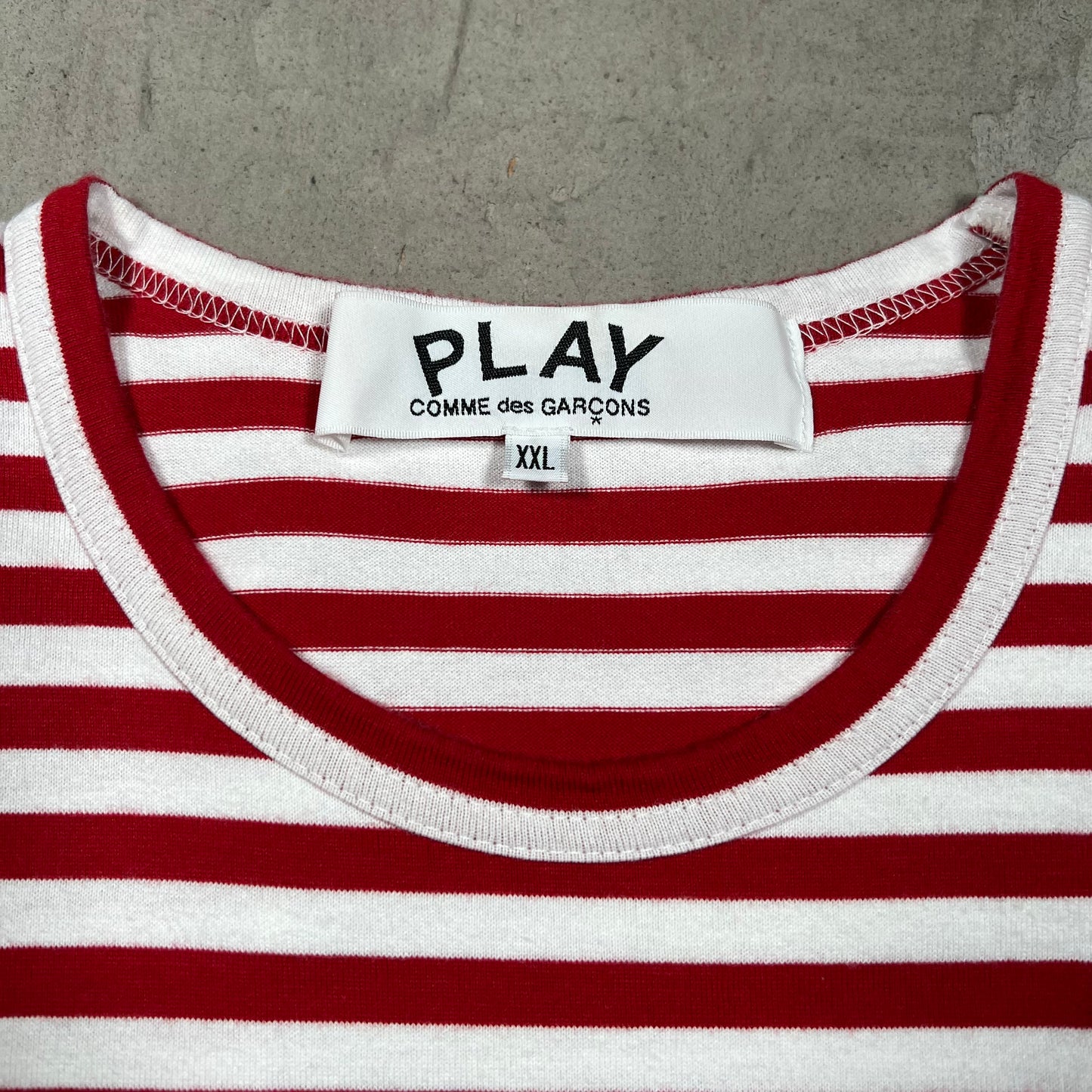 CDG Comme Des Garcons White/Red Longsleeve Size XXL USED x17860