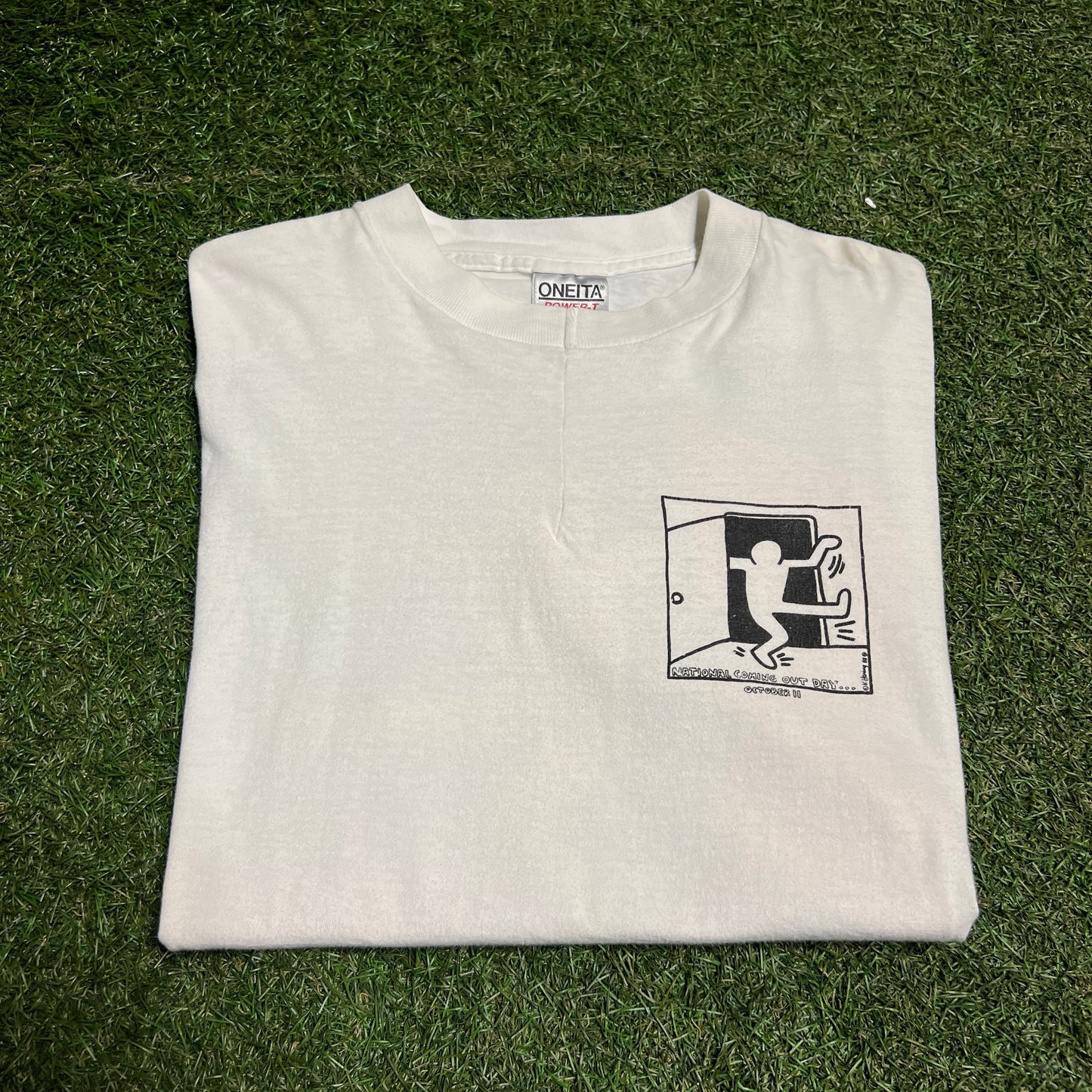 1988 Keith Harring National Coming Out Day Tee Size Large USED V9879