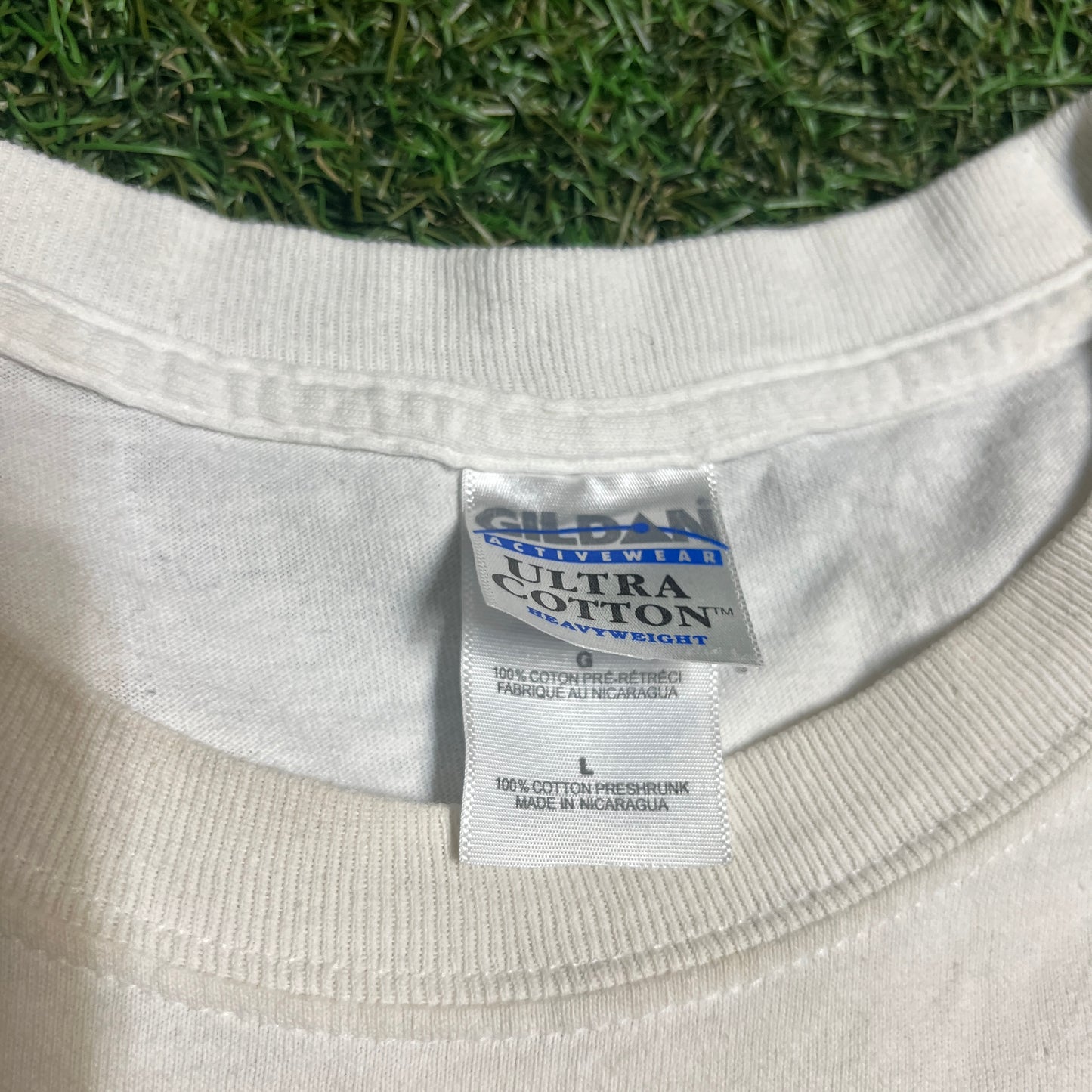 Gildan D.a.r.e. White Tee Size Large USED v14066