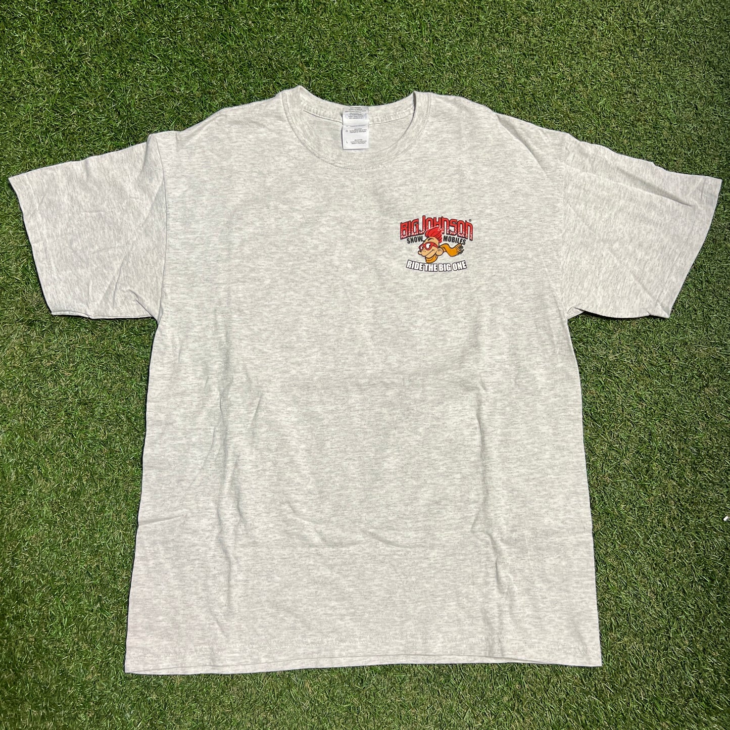 2003 Big Johnson Snowmobiles Grey Tee Size Large USED v4641