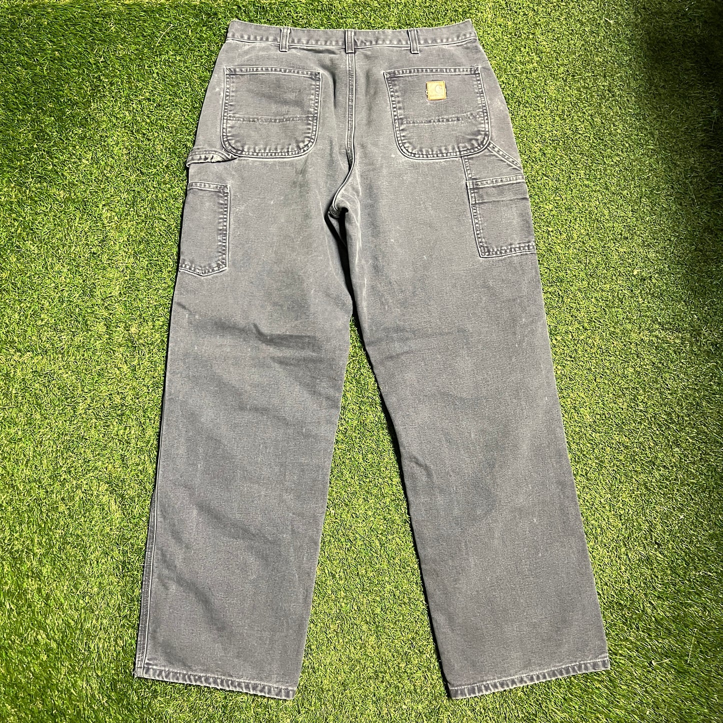Carhartt Grey Work Pants Size 36 USED v15856