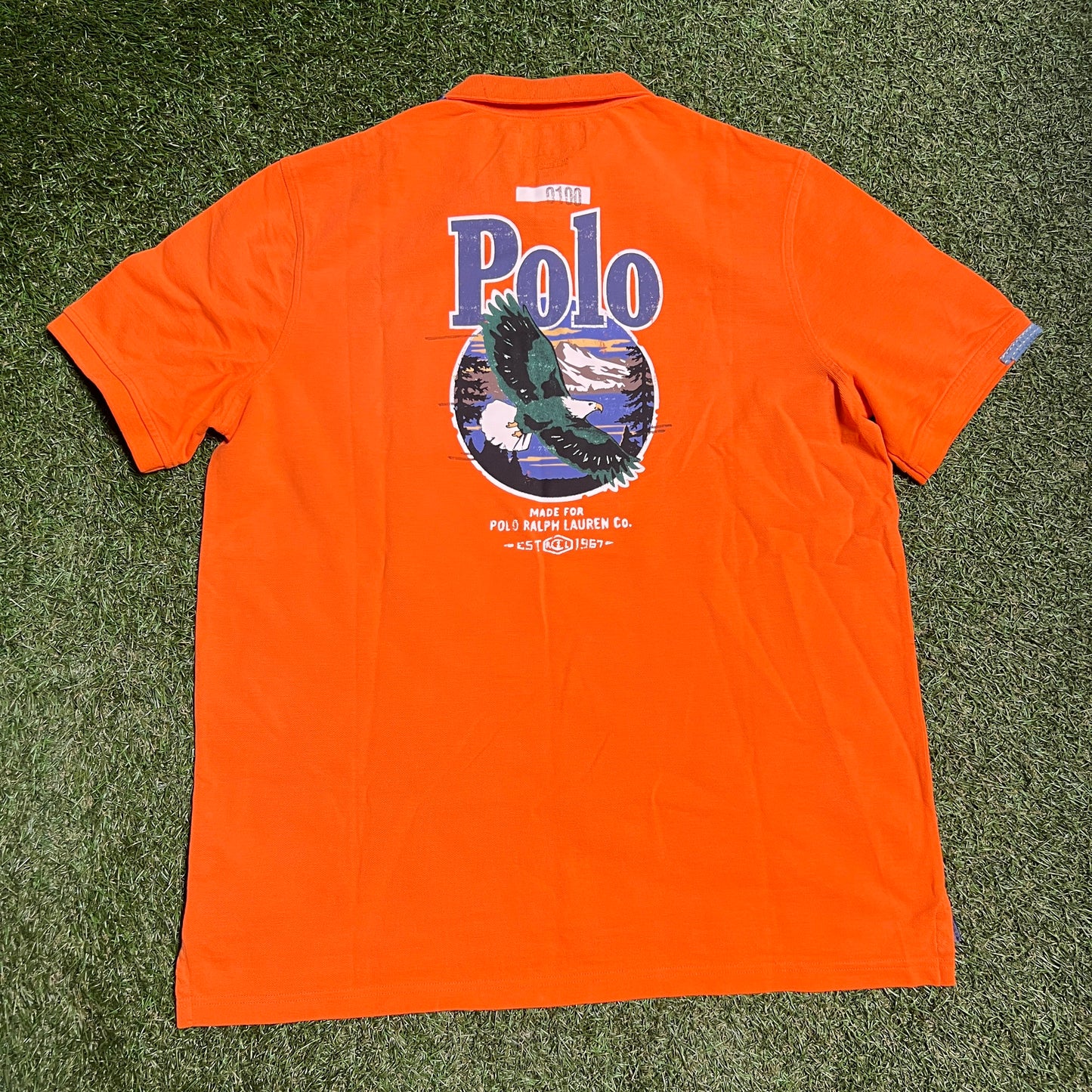 Polo ralph Lauren Orange Polo Denim Pocket Tee Size Large New V14080